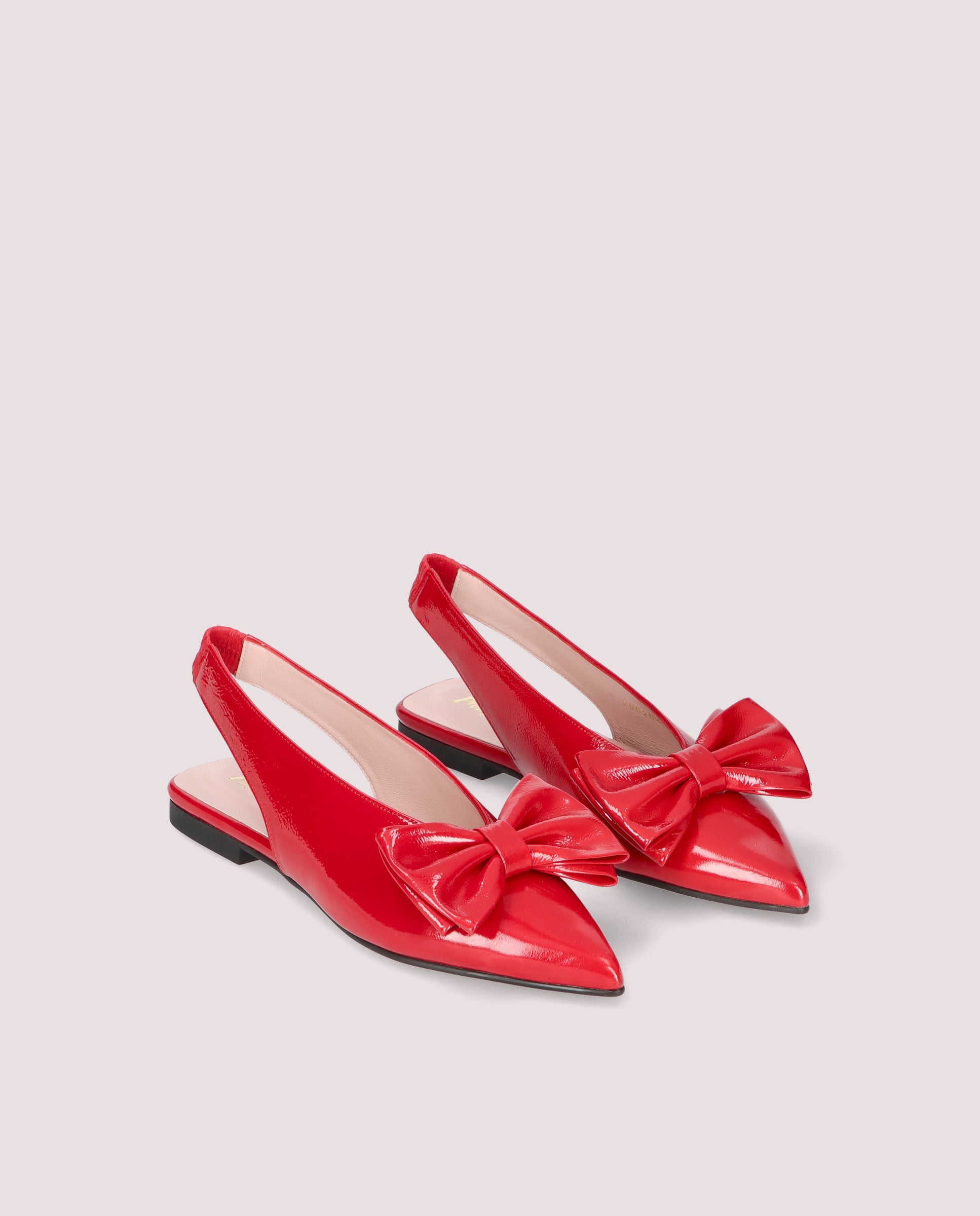 Image of Yvette Ballet Flats RED PATENT LEATHER by PrettyBallerinas