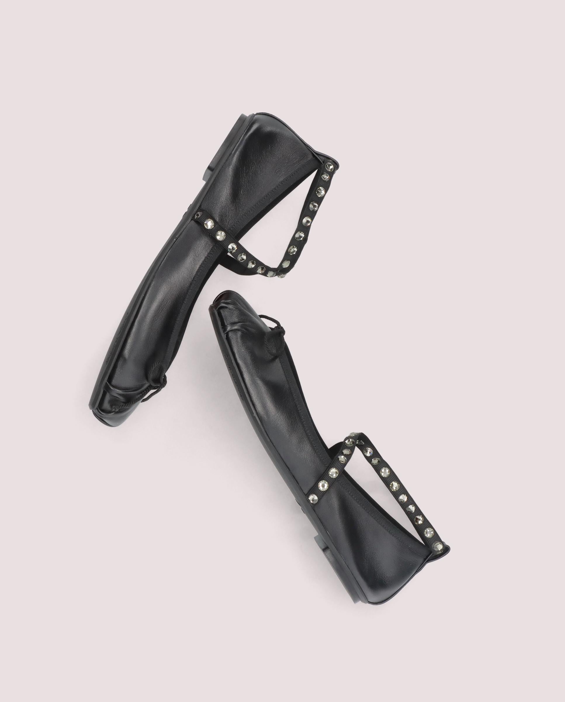 Kristen Ballet Flats BLACK LEATHER