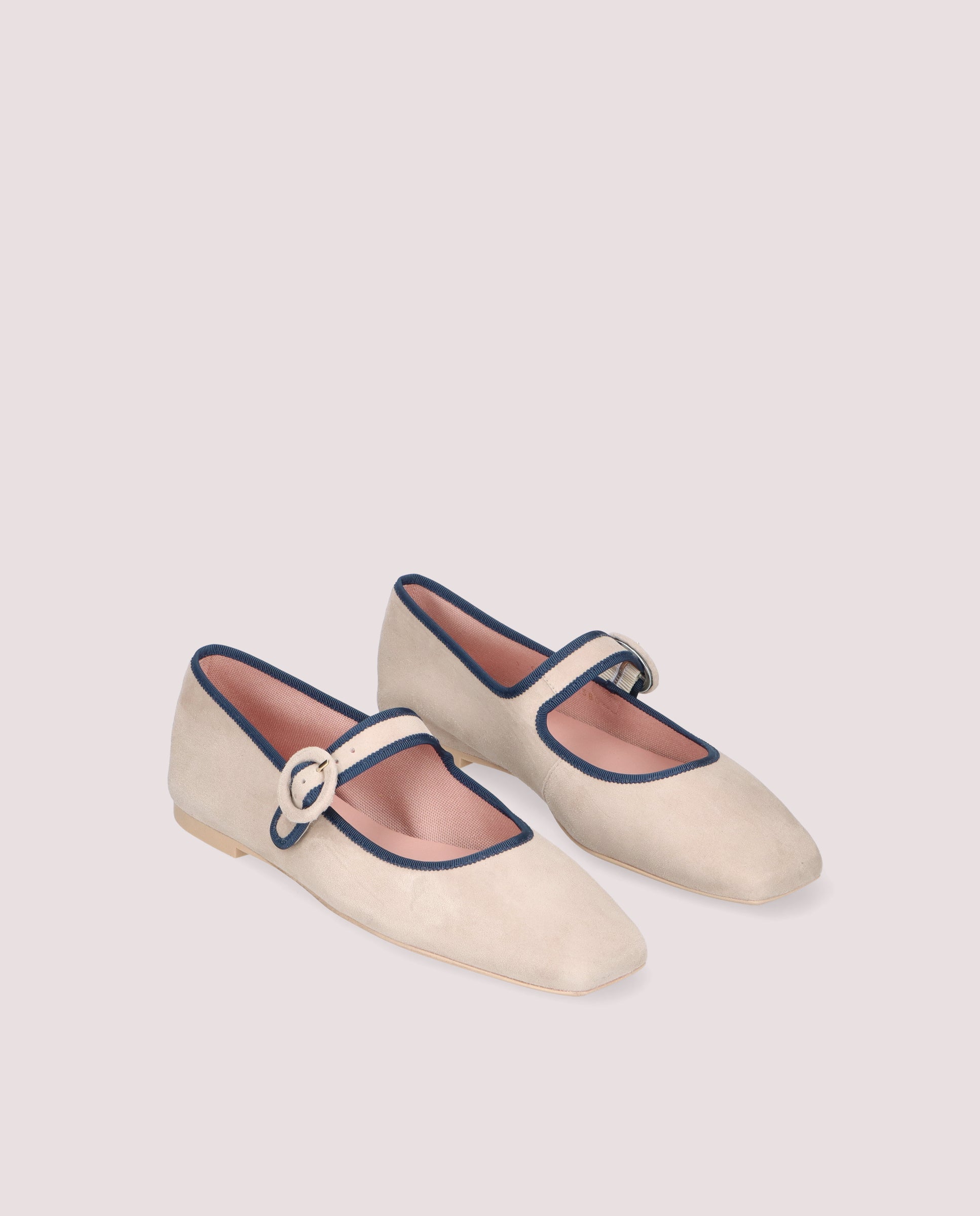 Image of Camille ballerina in soft beige suede by PrettyBallerinas