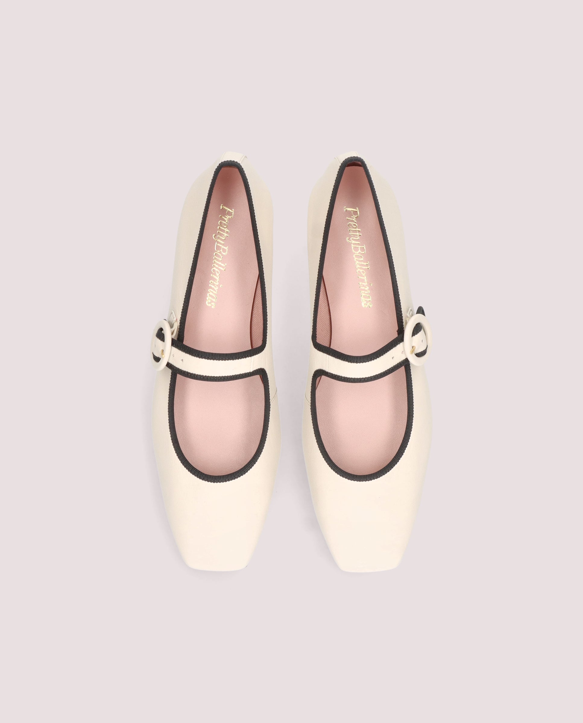 Alternative view of Camille ballerina in soft ivory leather by PrettyBallerinas