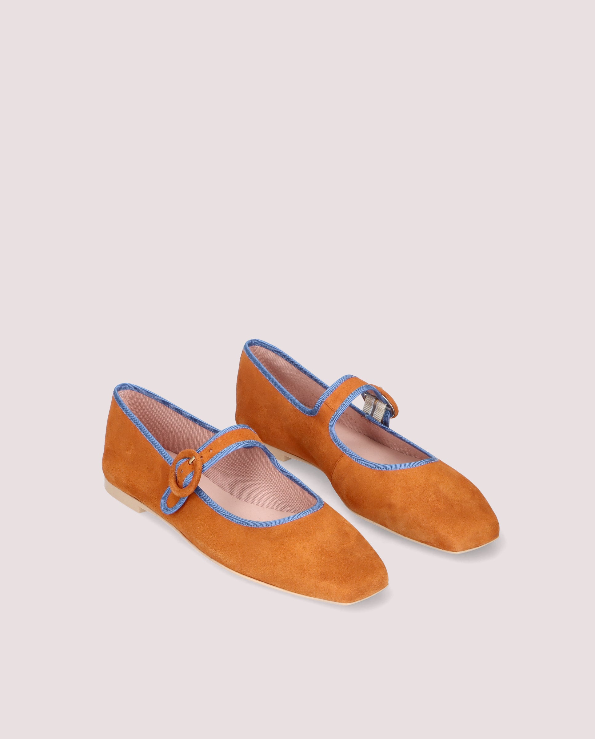 Image of Camille ballerina in soft rust suede by PrettyBallerinas