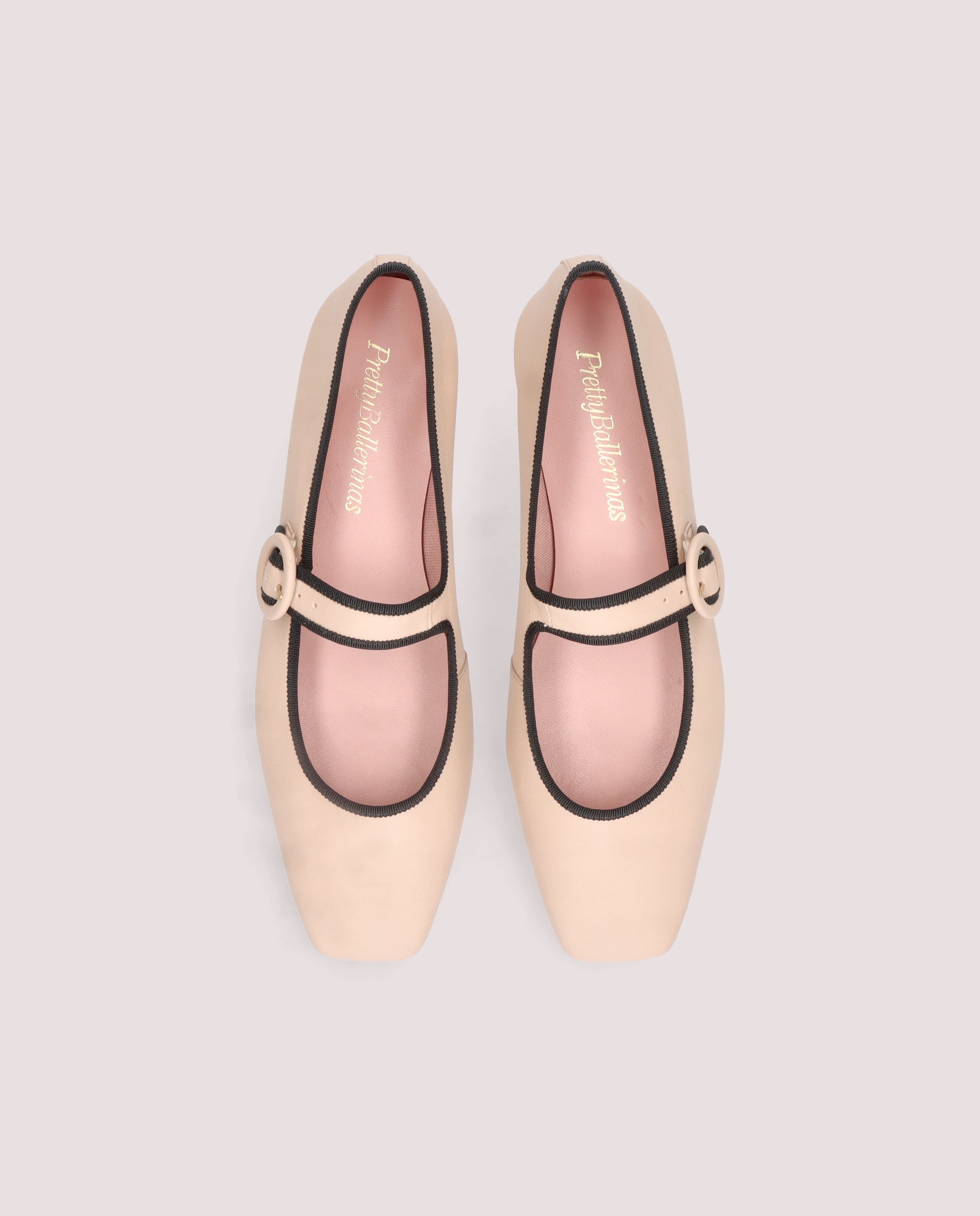 Alternative Ansicht von Camille Ballerina in nudefarbenem Leder von PrettyBallerinas