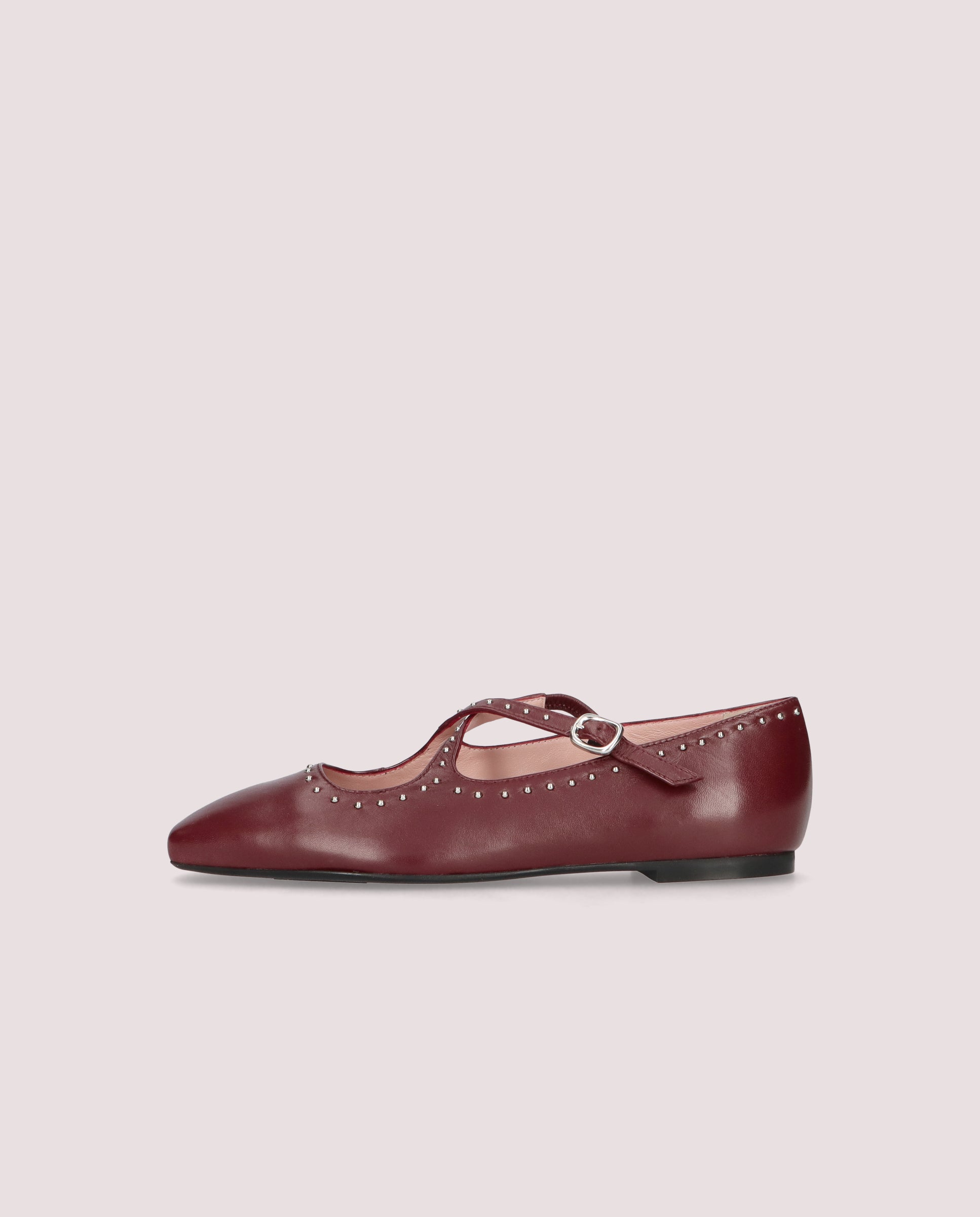 Ballerines en cuir rouge Camille