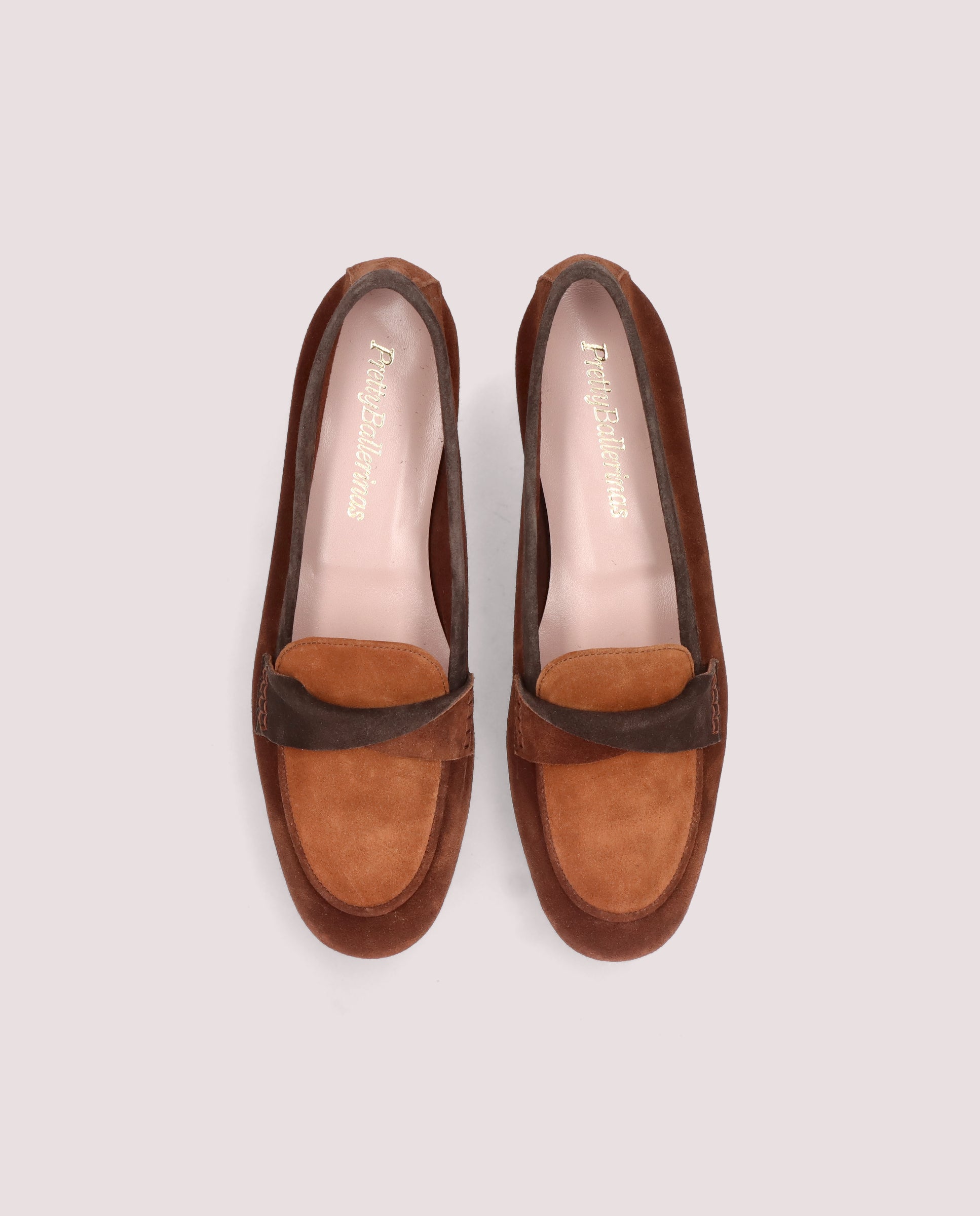 Vista alternativa de Loafers Faye Marrones Ante por PrettyBallerinas