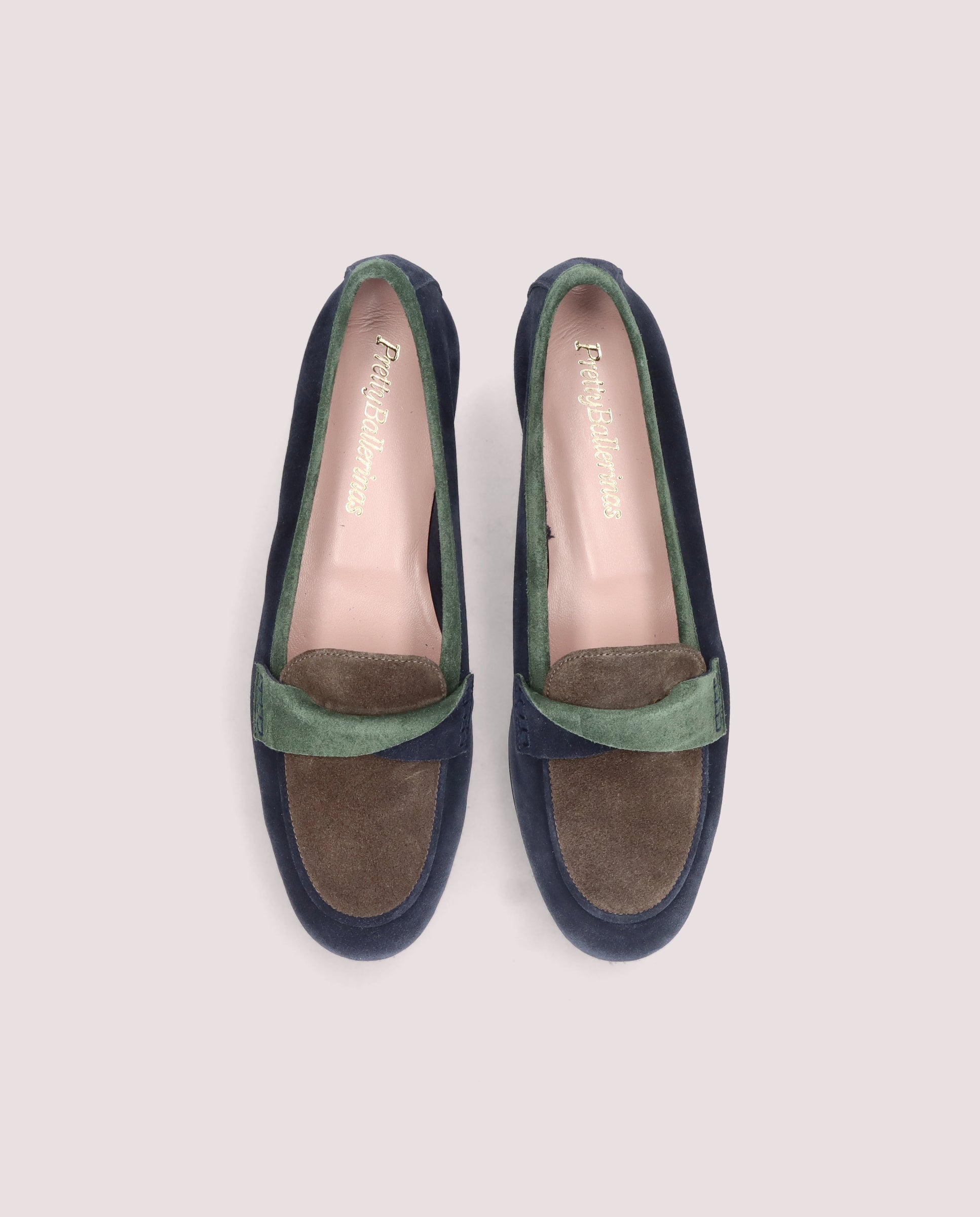 Vista alternativa de Loafers Faye Azules Ante por PrettyBallerinas