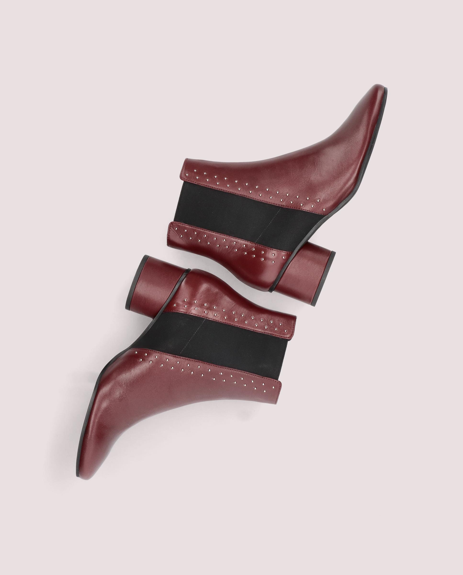 Jendayi RED LEATHER Ankle Boots