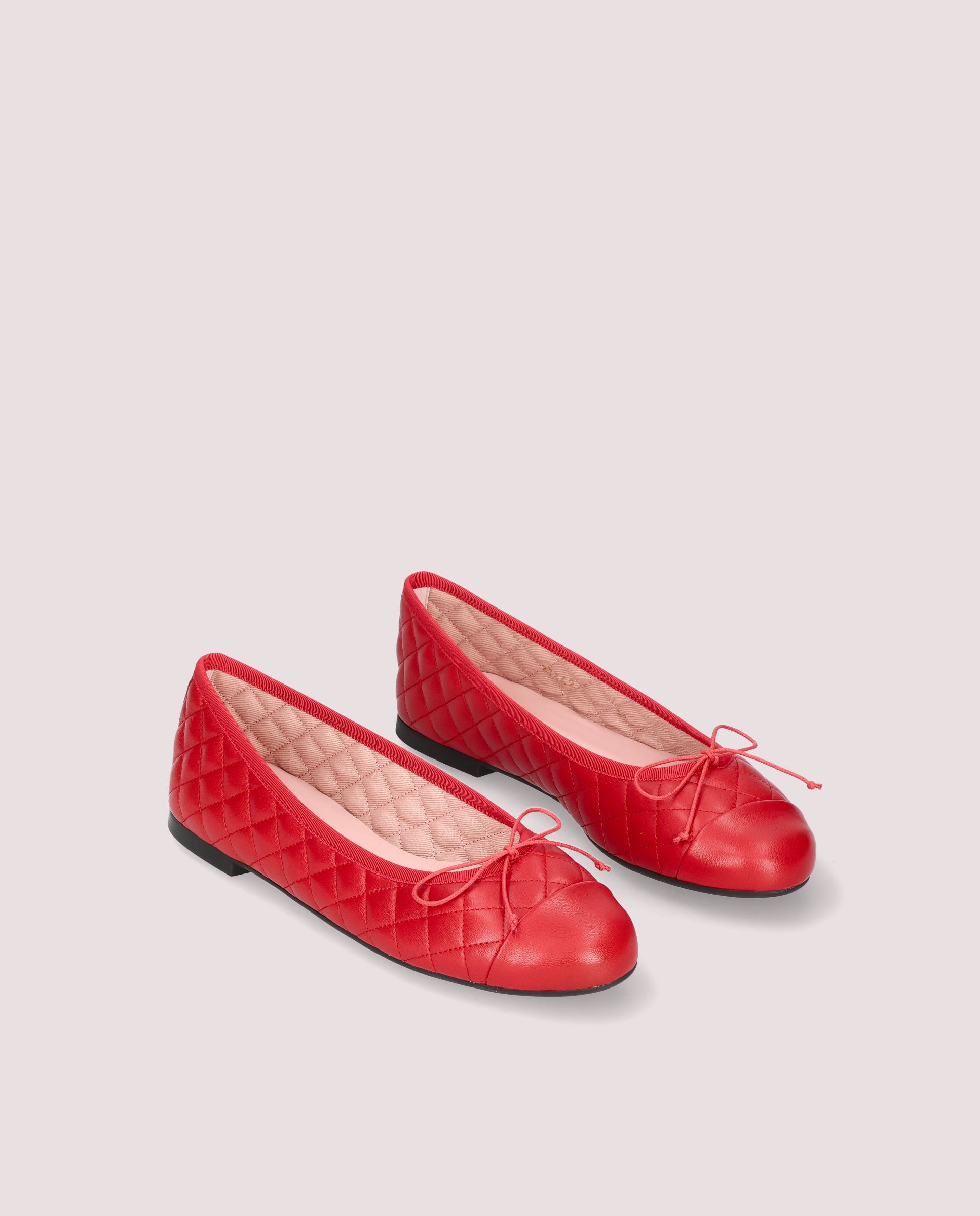 Alternative view of Nicole ballerina in red quilted leather by PrettyBallerinas