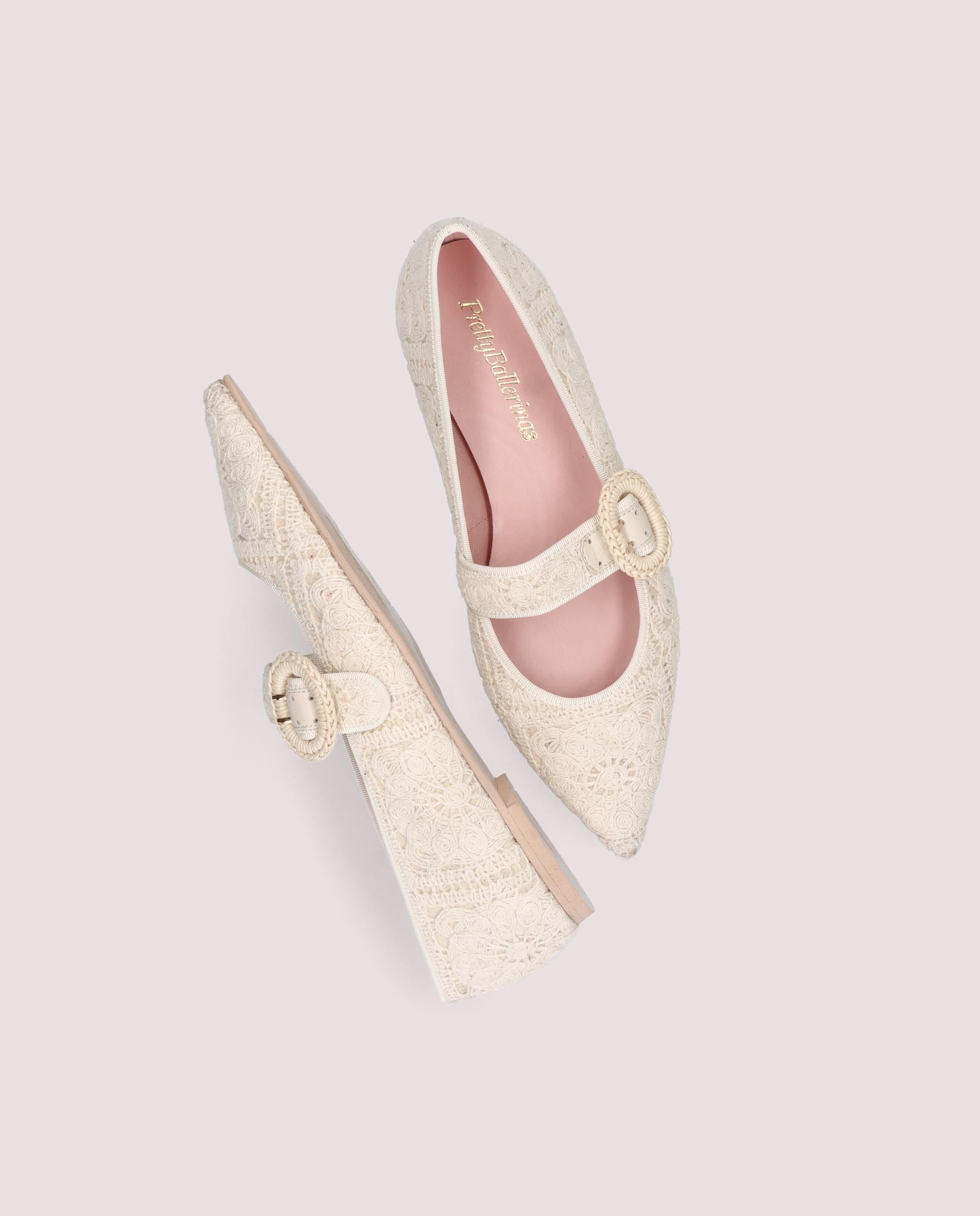 Paris ballerina in beige cotton