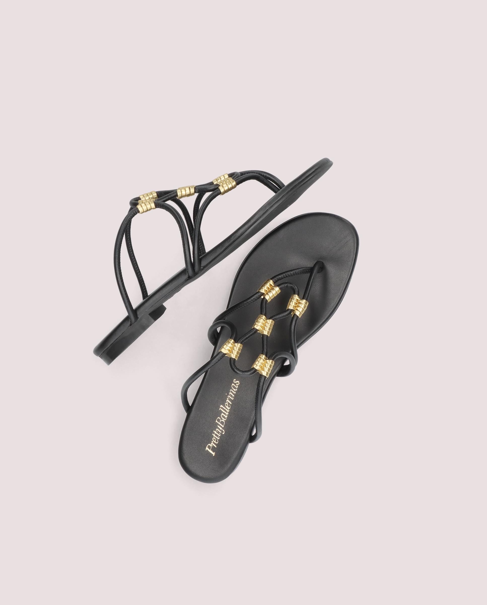 Judy sandal in black leather