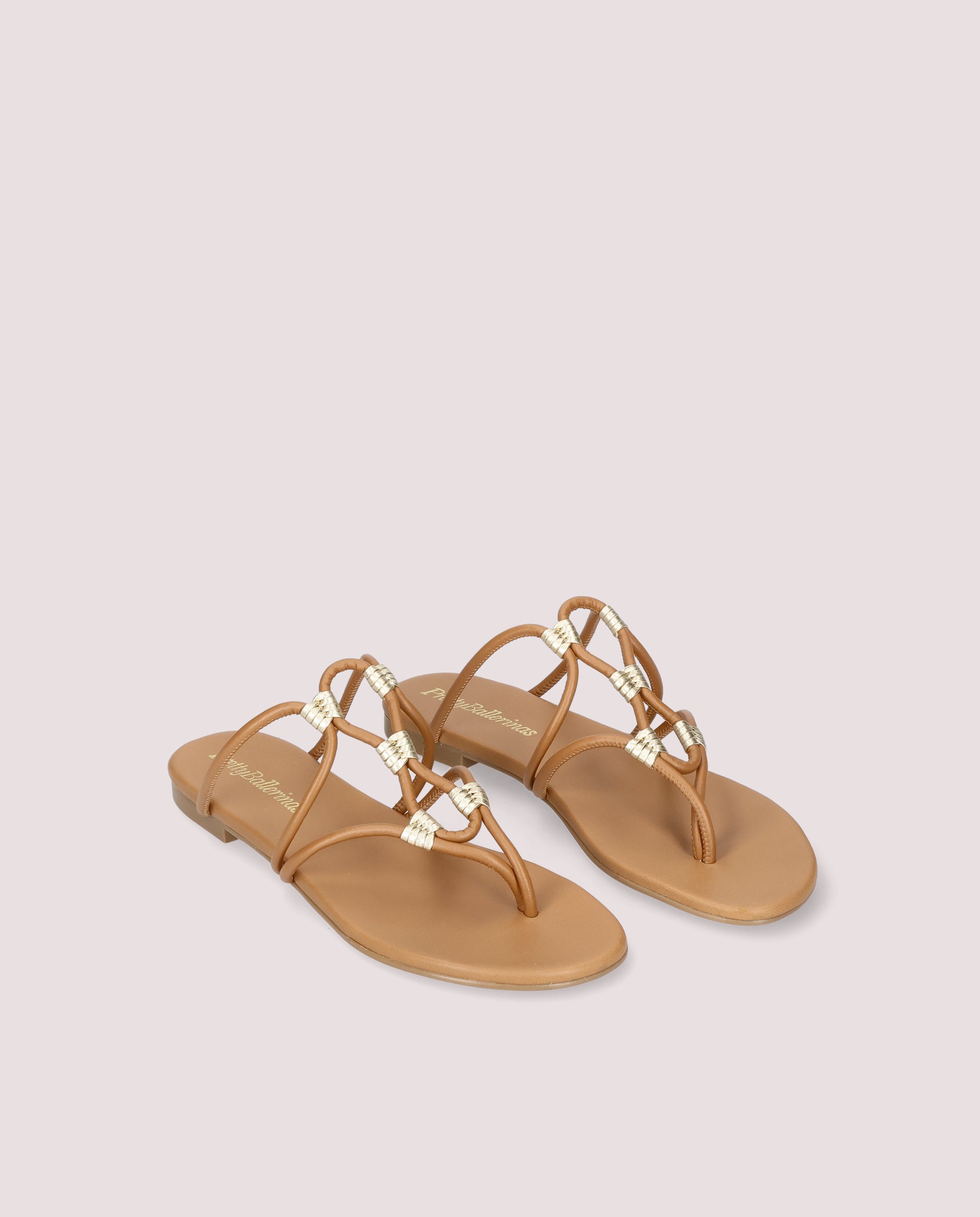 Imagen de Sandalias Judy Marrones Piel por PrettyBallerinas