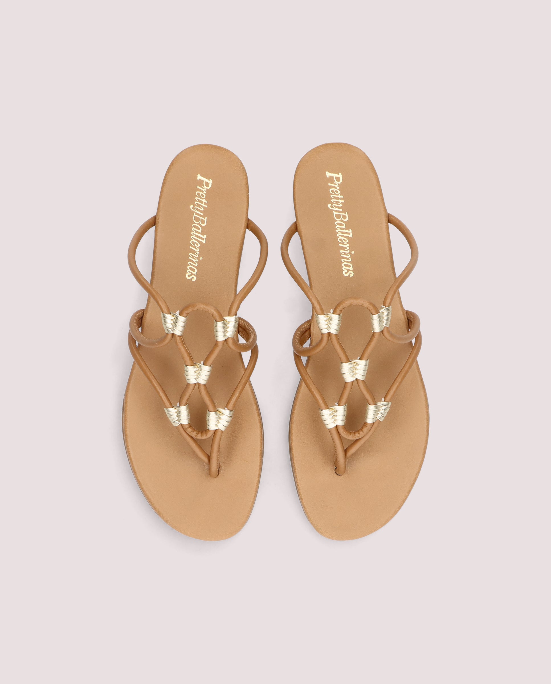 Vista alternativa de Sandalias Judy Marrones Piel por PrettyBallerinas
