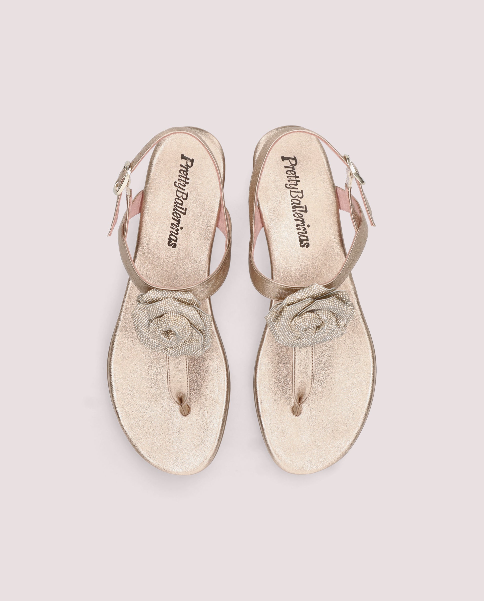 Vista alternativa de Sandalias Judy Dorados Pieles metalizadas por PrettyBallerinas