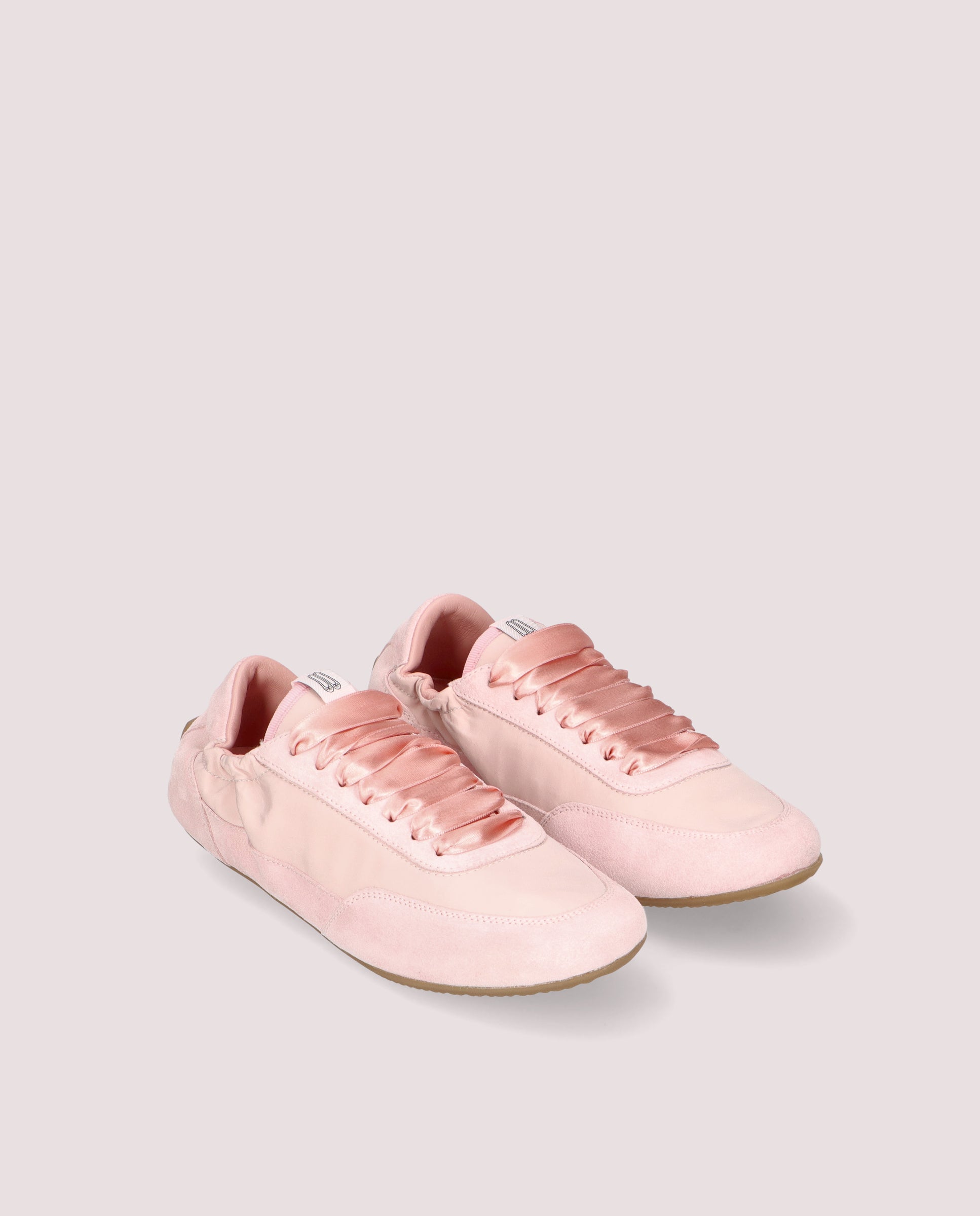 Image of Blue Sneaker in pink suede and nylon by PrettyBallerinas
