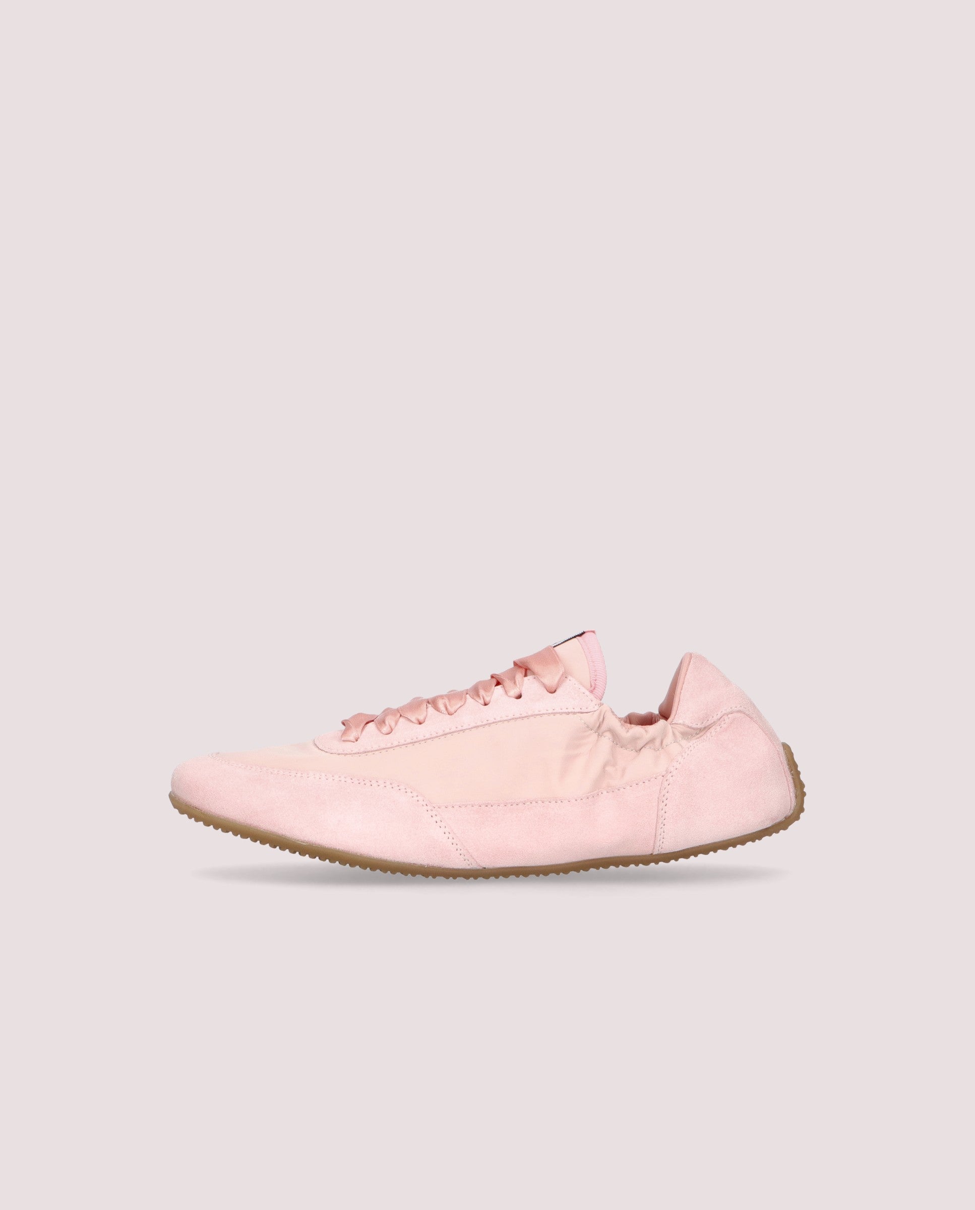 Sneaker Blue in pink suede and nylon