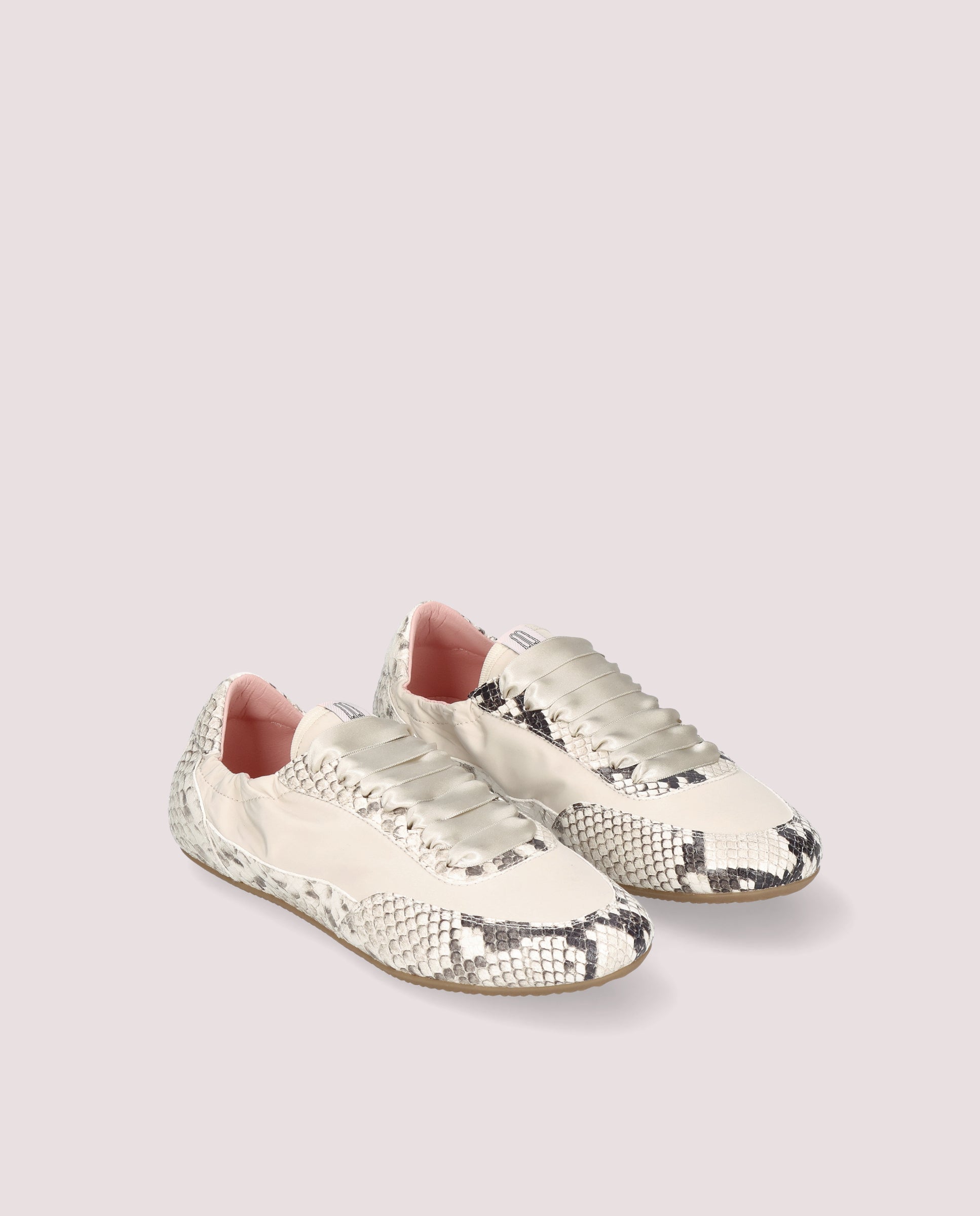 Image of Blue Sneaker in snake printed leather by PrettyBallerinas