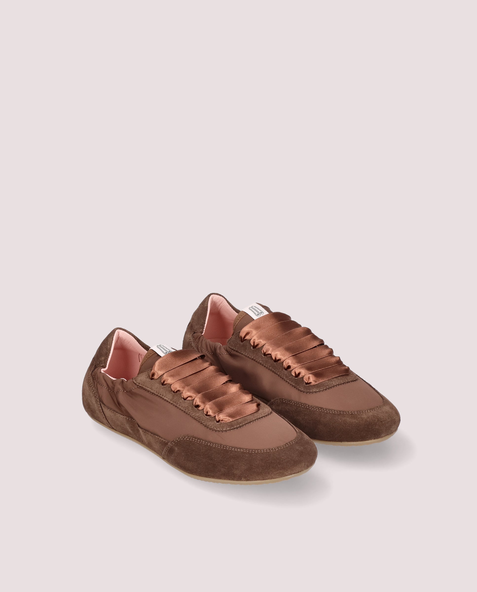 Image of Blue Sneaker in brown suede by PrettyBallerinas