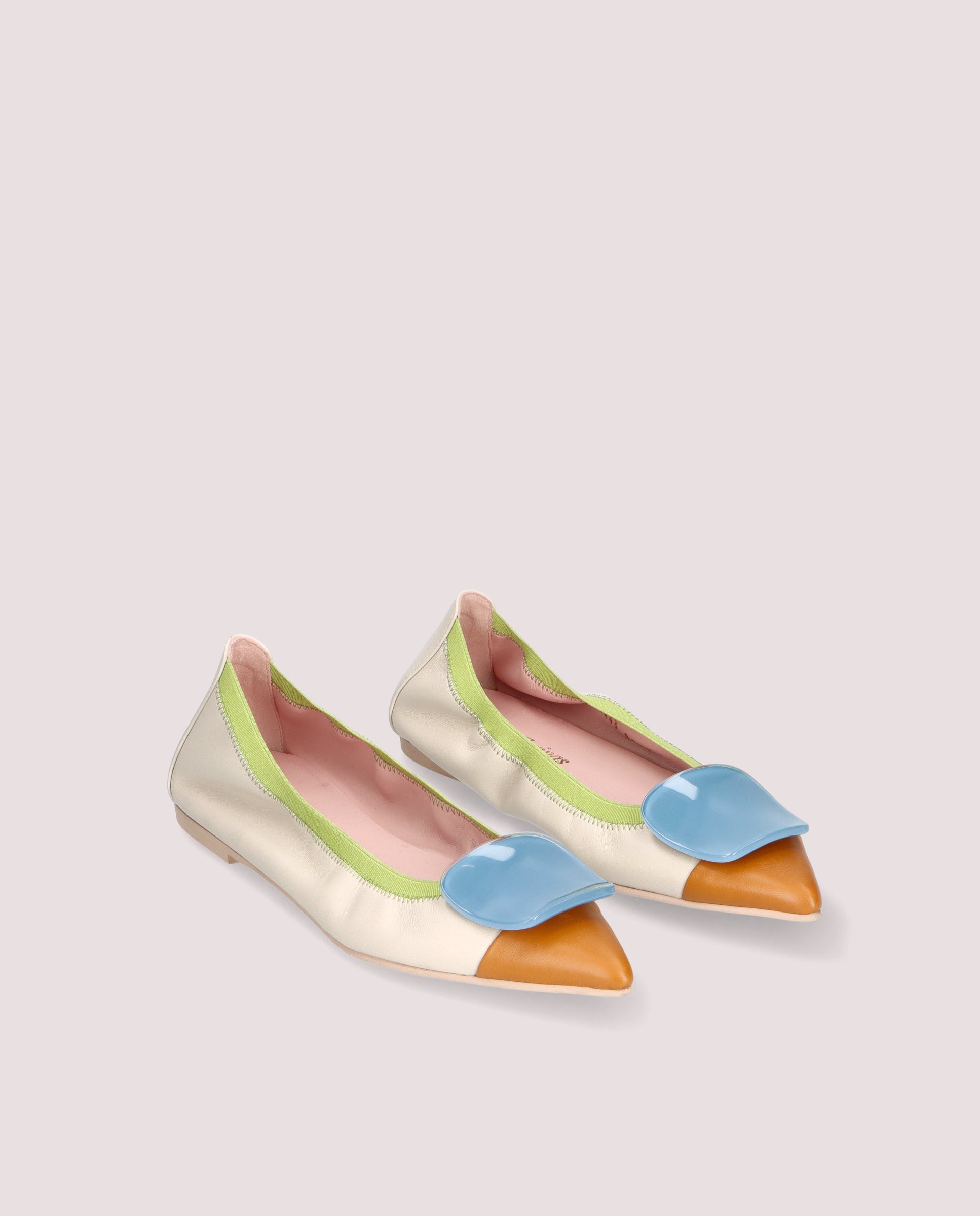 Image of Paris ballerina in soft ivory leather by PrettyBallerinas