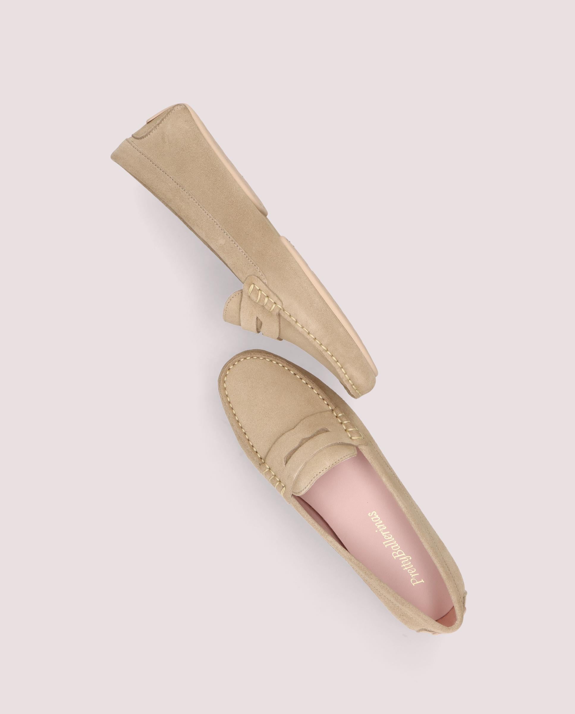 Josephne moccasin in beige suede