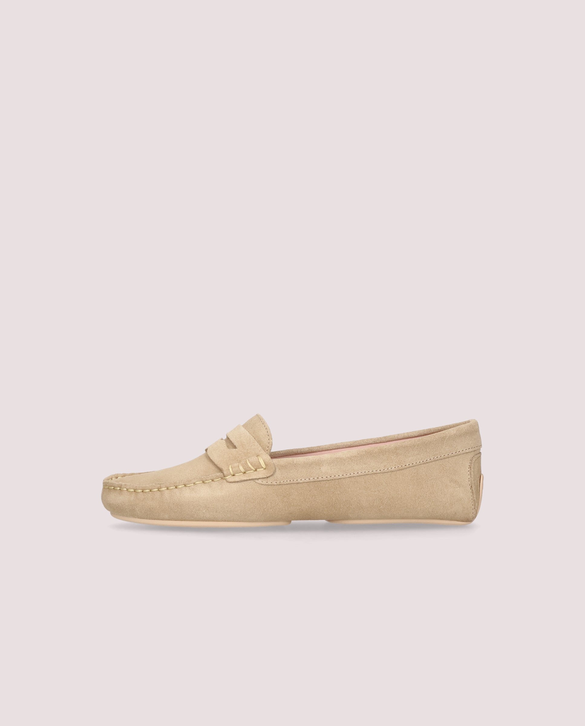 Josephne moccasin in beige suede