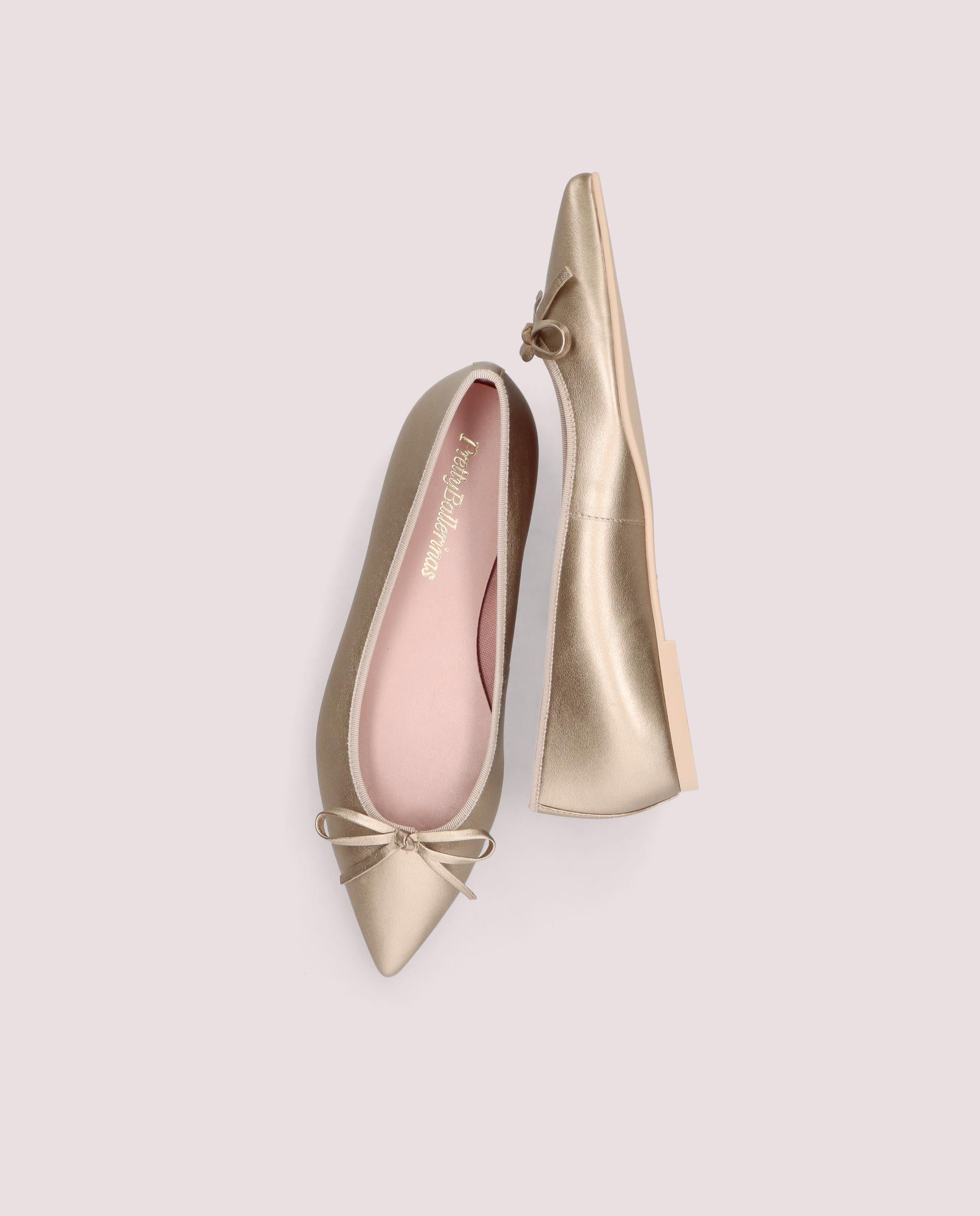 Bailarinas Paris Dorados Pieles metalizadas