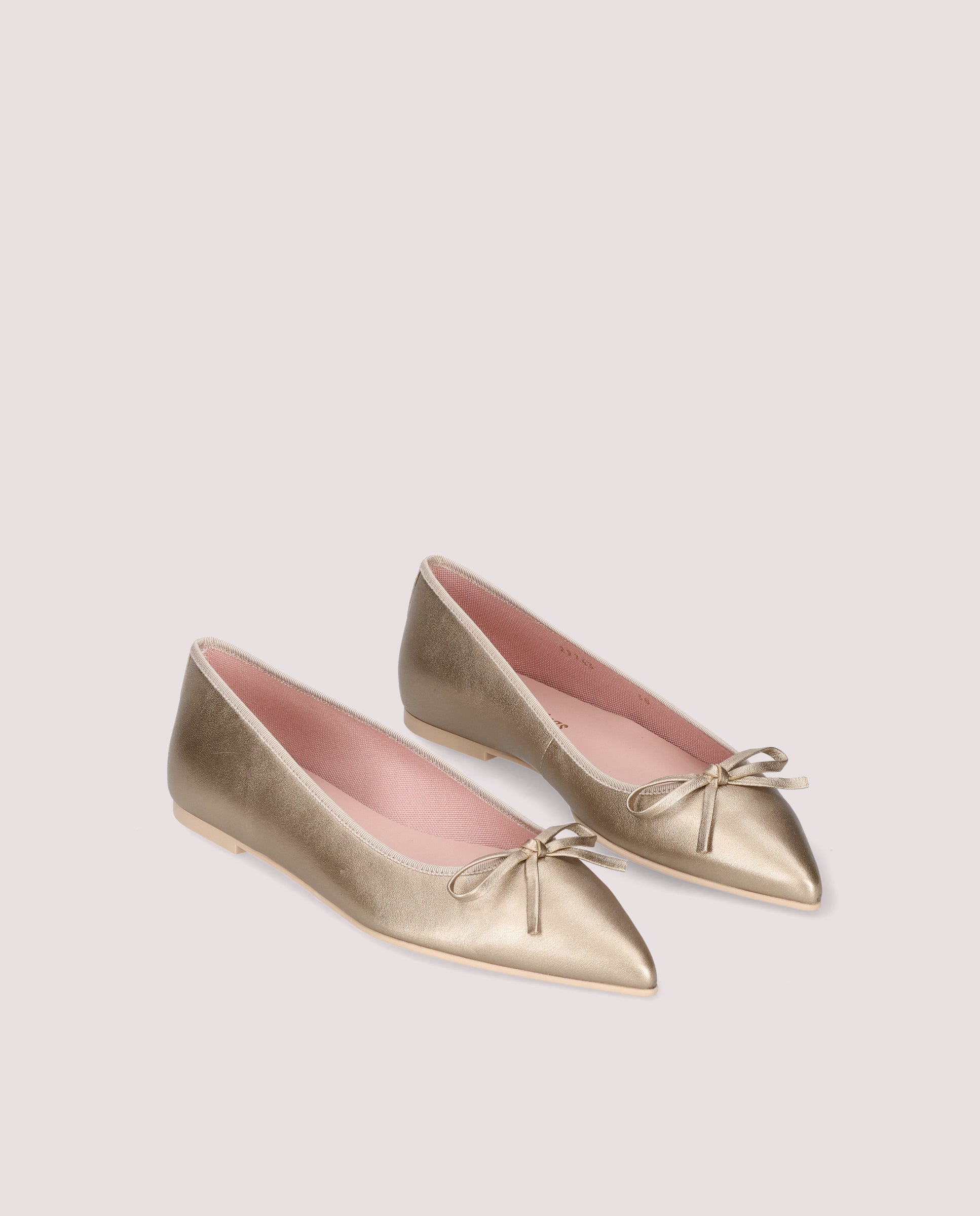 Image of Paris ballerina in gold metallic leather by PrettyBallerinas