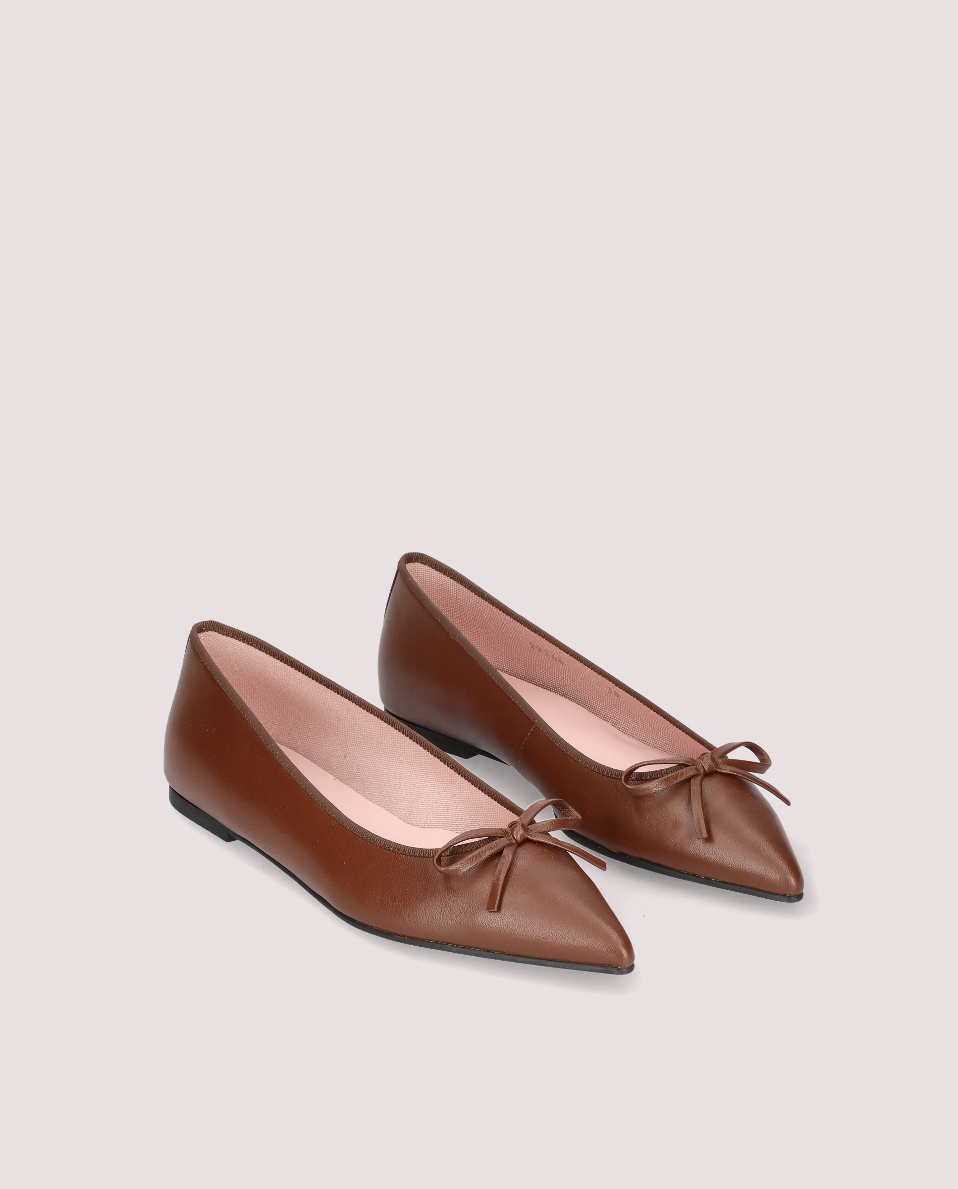 Image of Paris ballerina in soft brown leather by PrettyBallerinas
