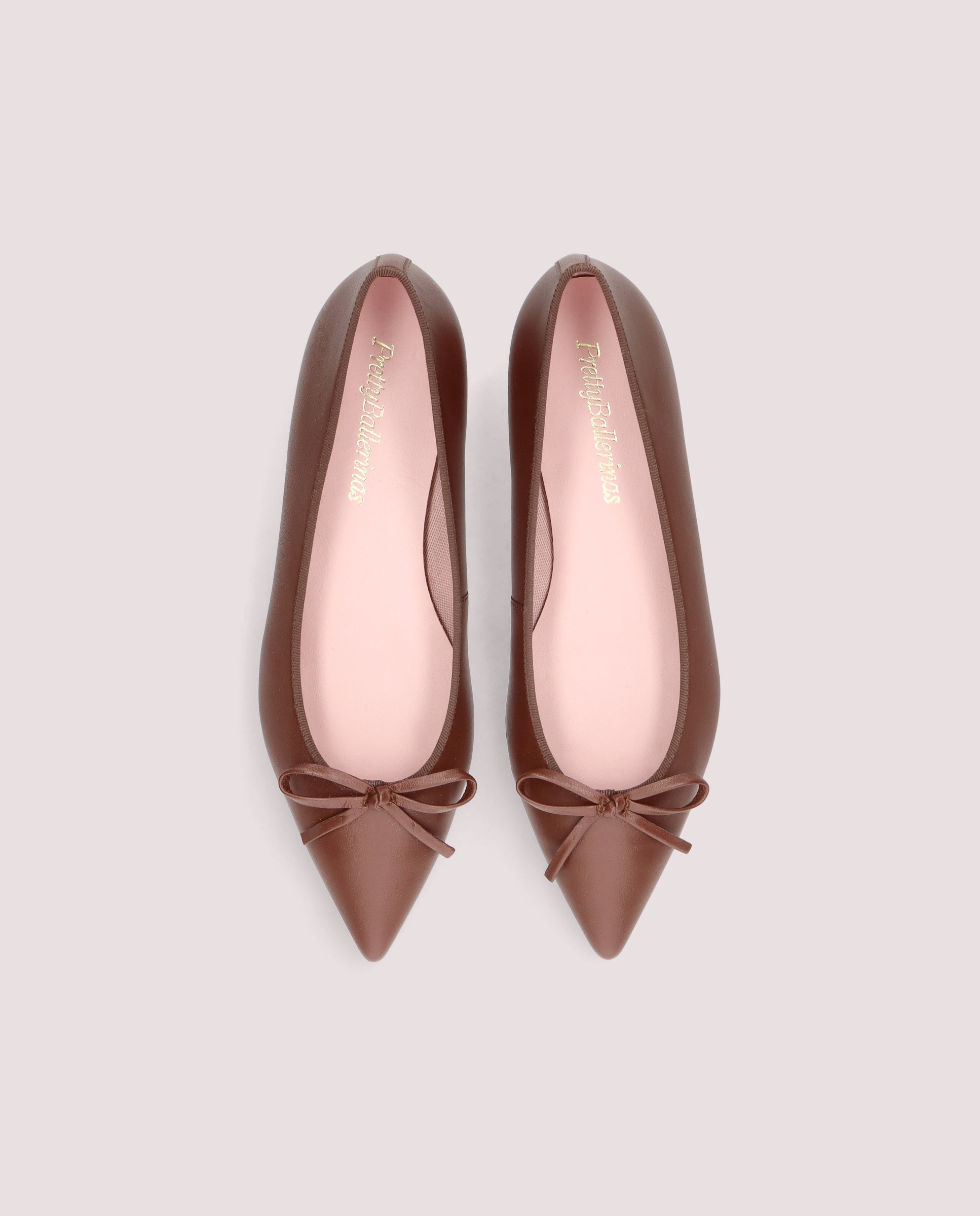 Alternative view of Paris ballerina in soft brown leather by PrettyBallerinas
