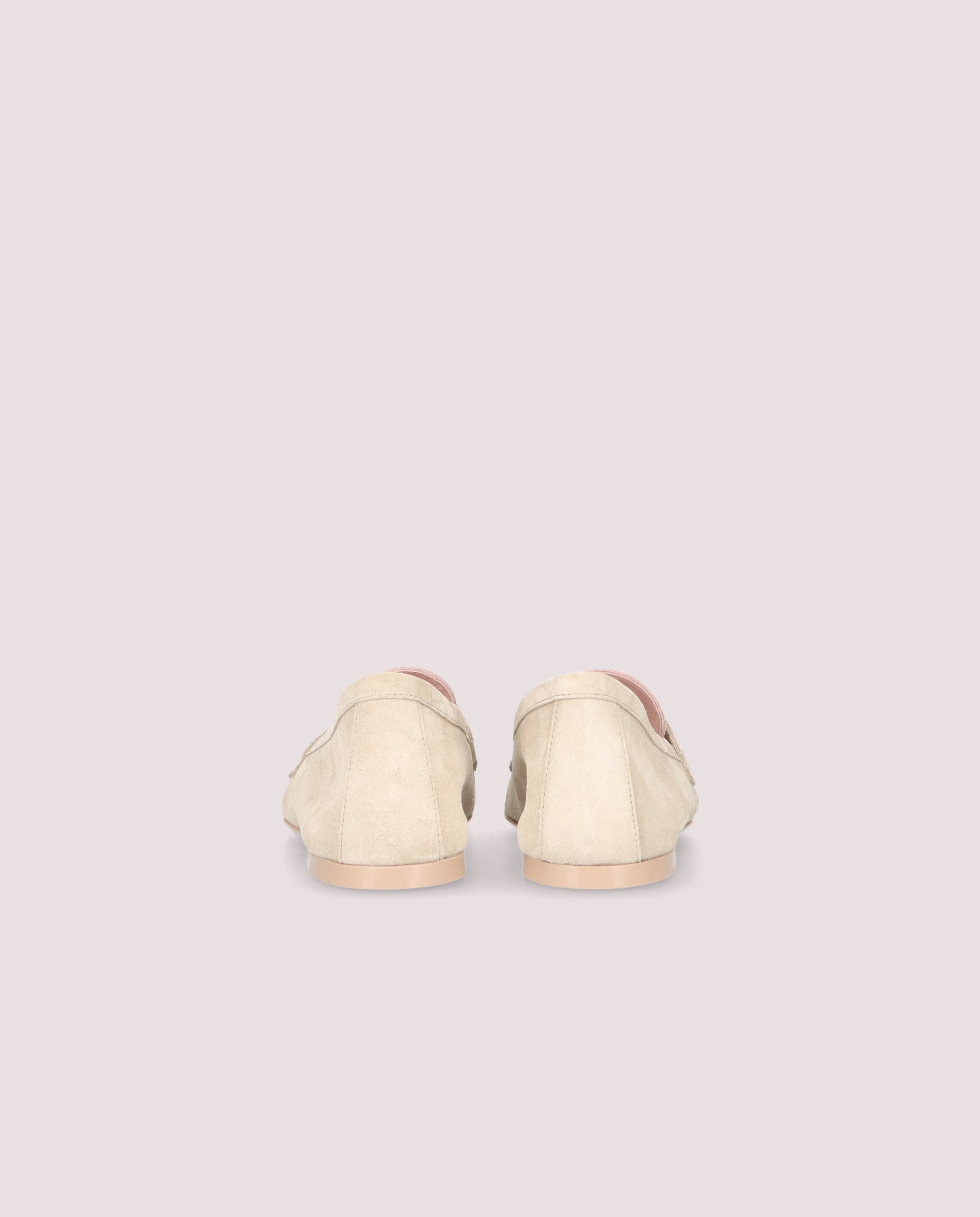 Faye loafer in beige and make up pink suede