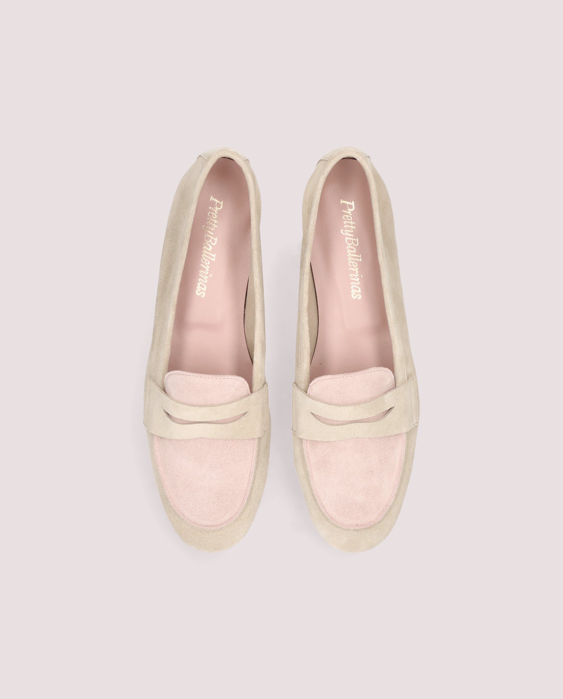 Alternative view of Faye loafer in beige and make up pink suede by PrettyBallerinas