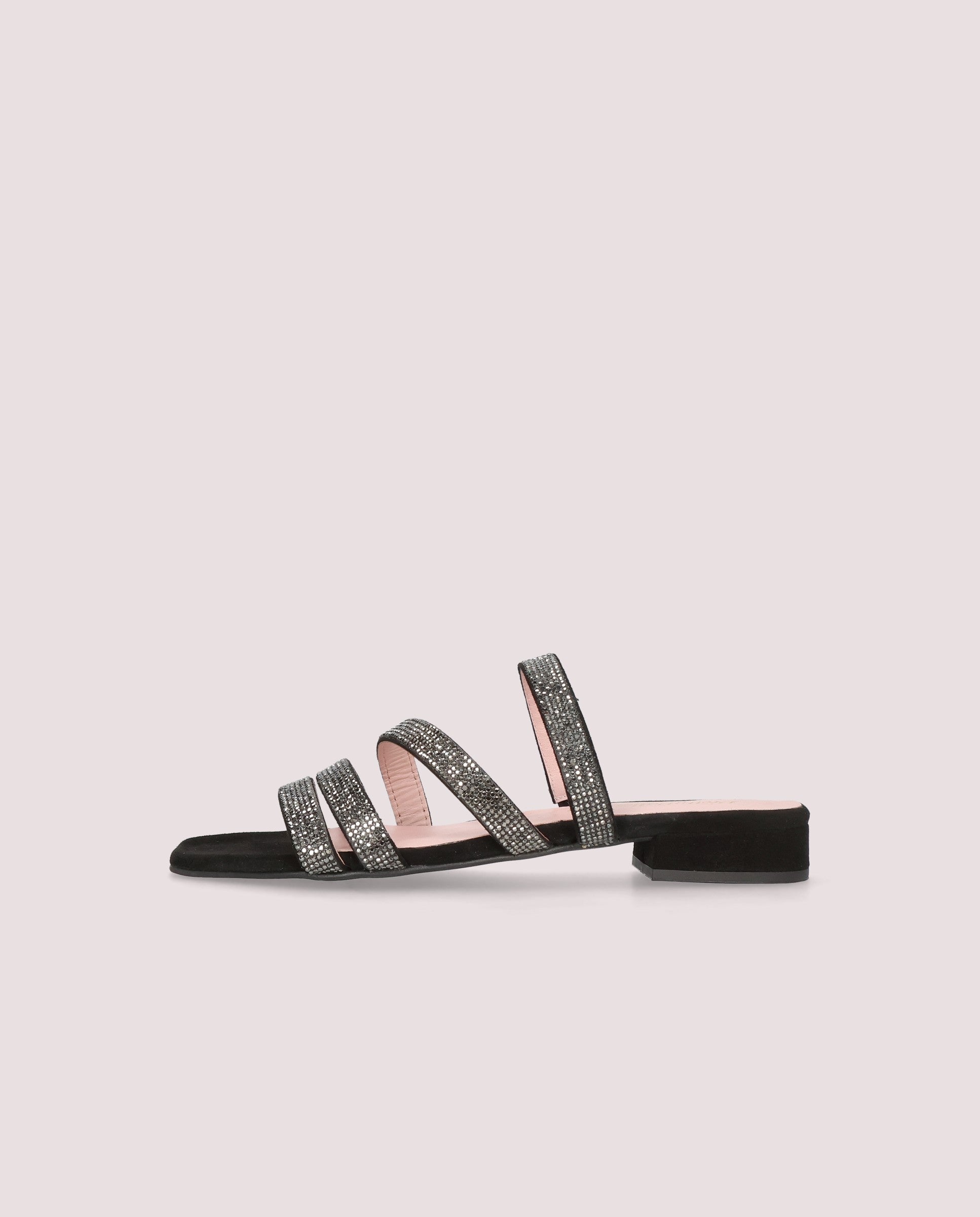 Sandale Eva en daim noir