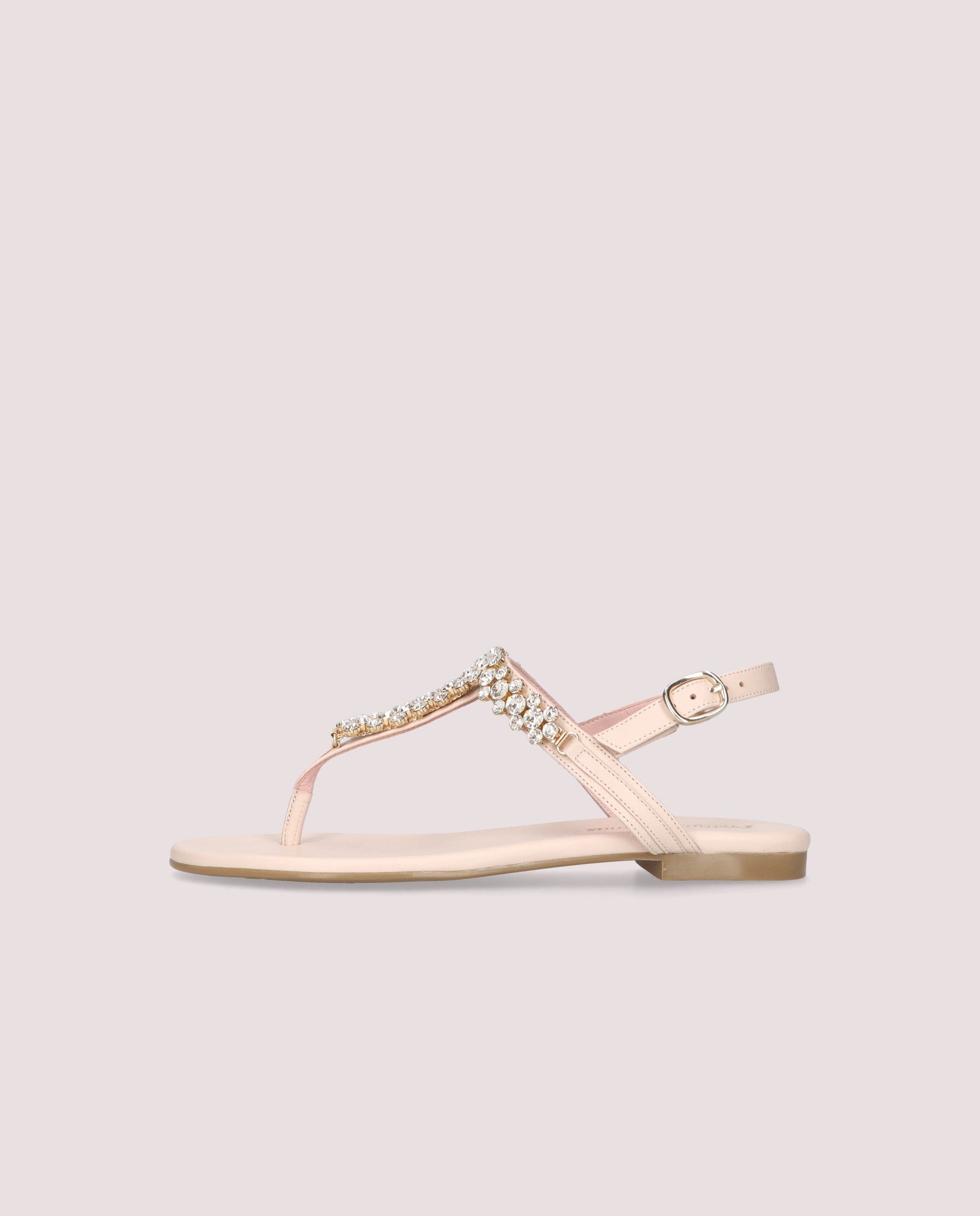 Judy sandal in soft make up pink leather