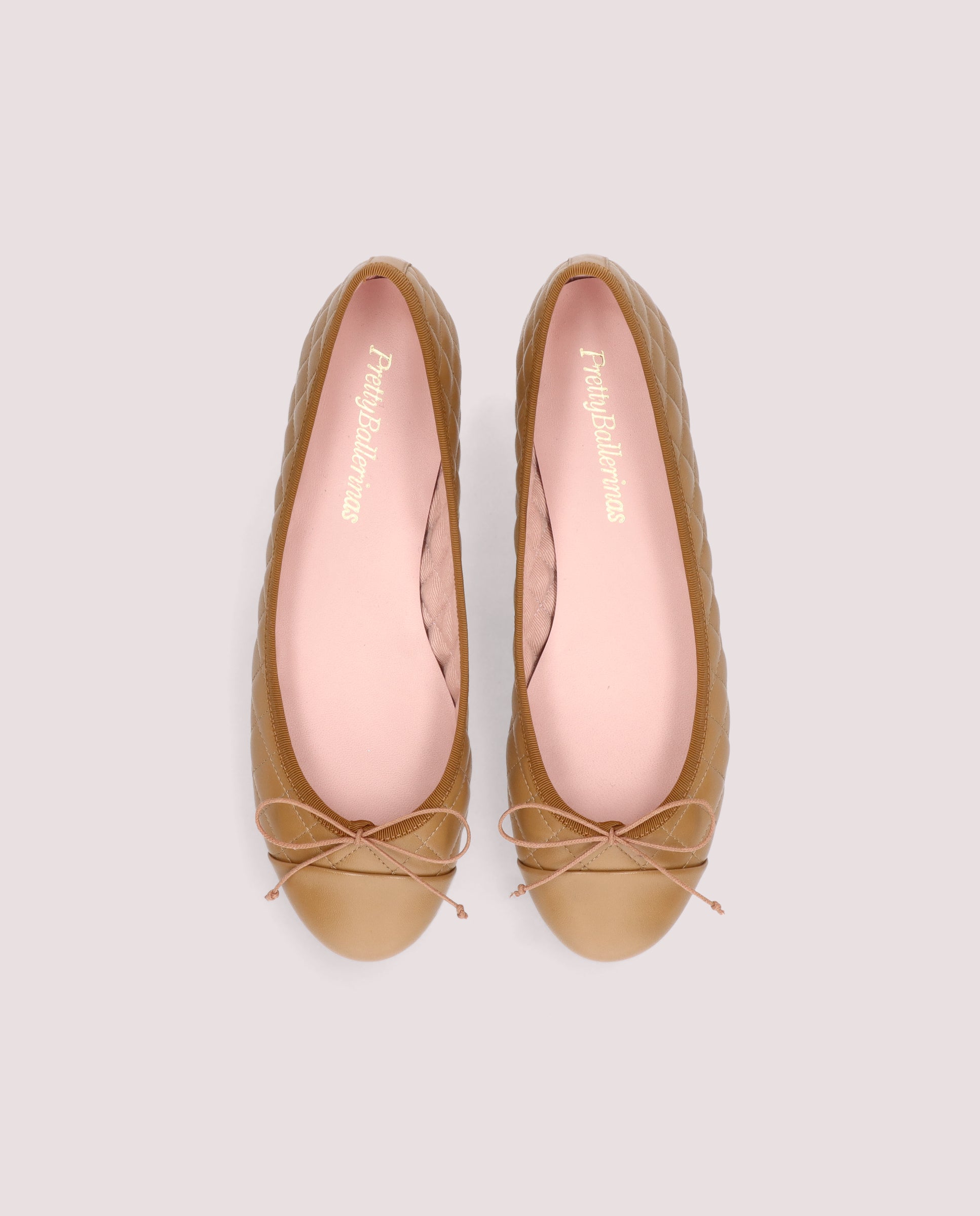 Vista alternativa de Bailarinas Nicole Marrones Piel por PrettyBallerinas