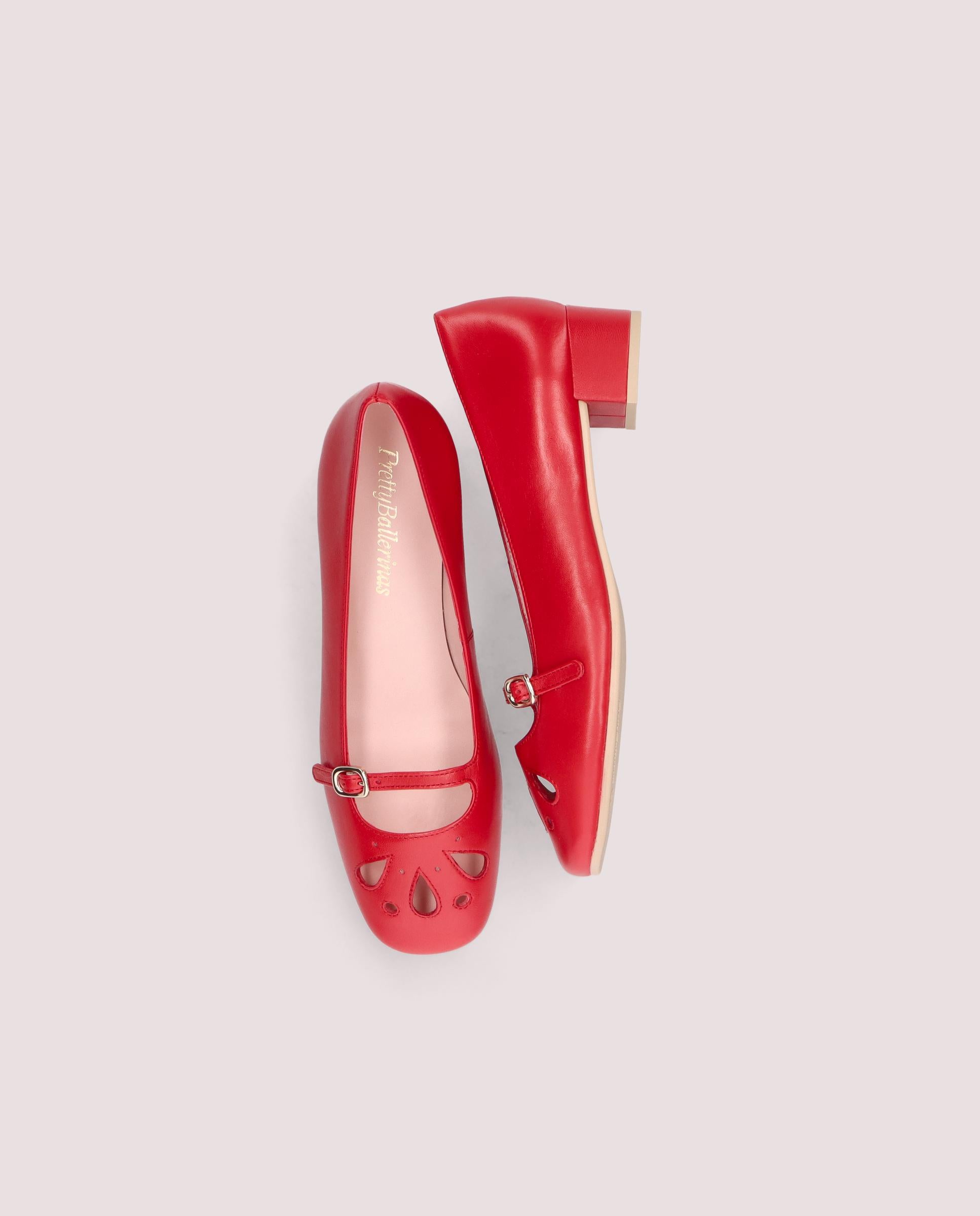 Odette ballerina in red leather