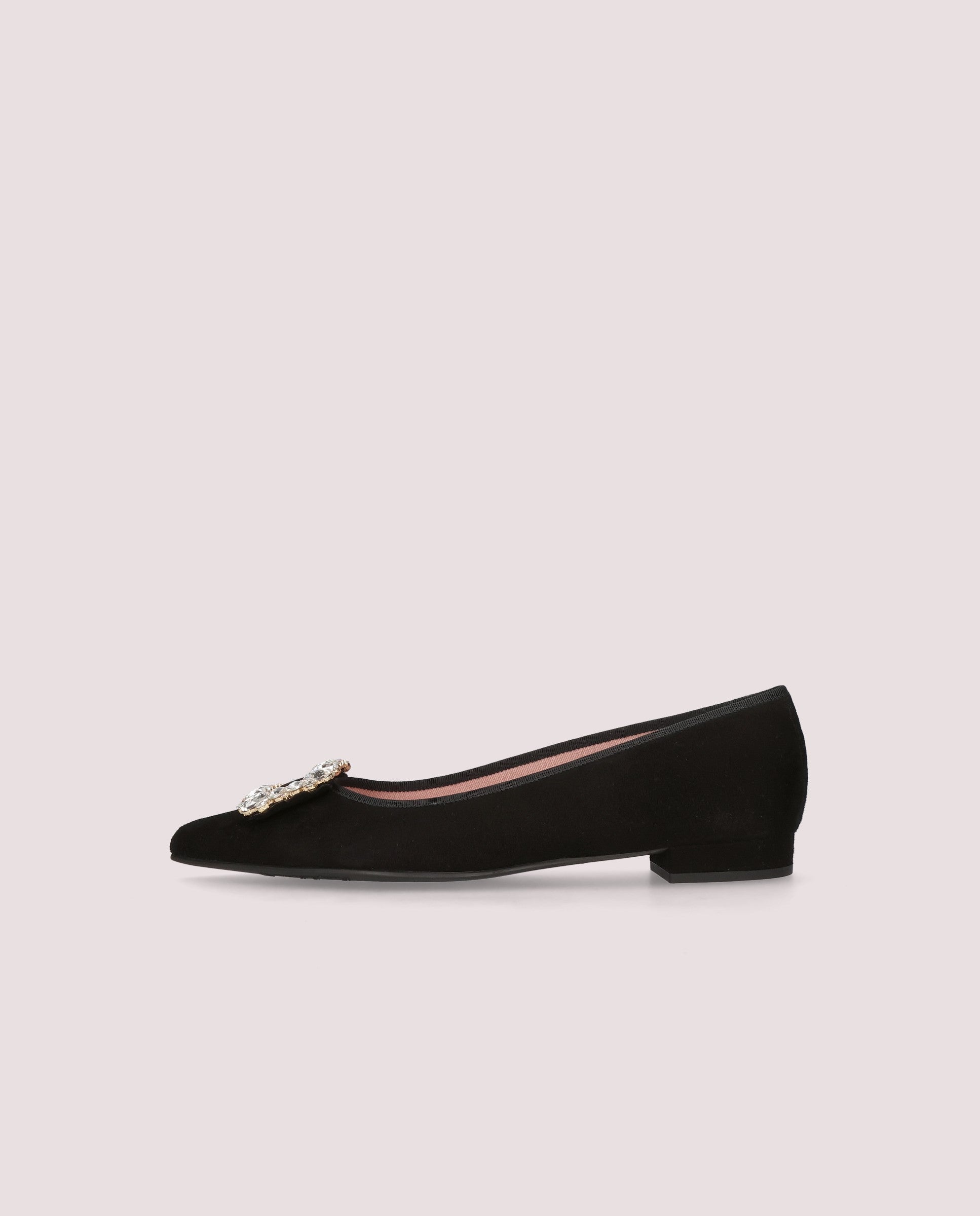 Clementine ballerina in soft black suede