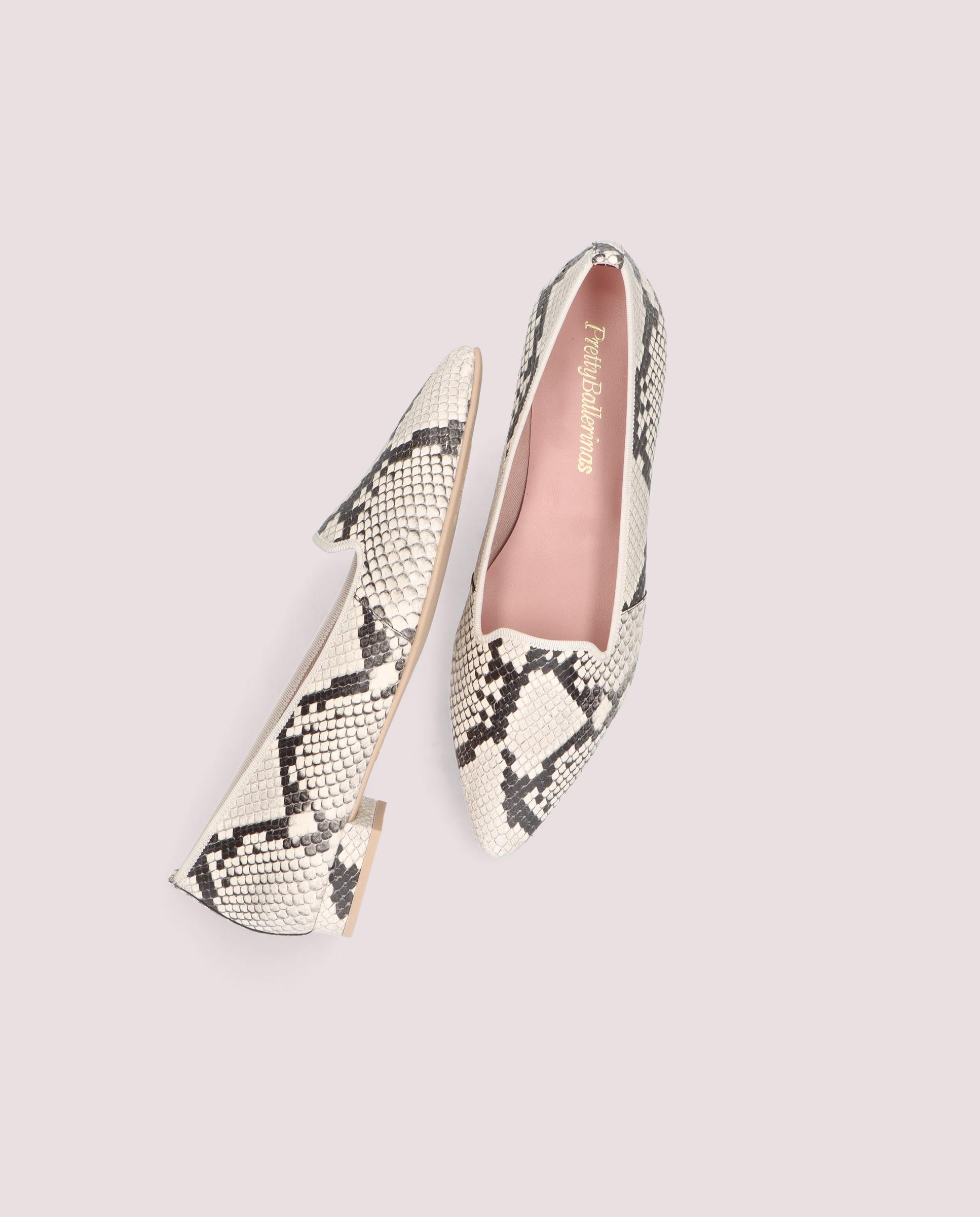 Loafer Elise in snake printed leather