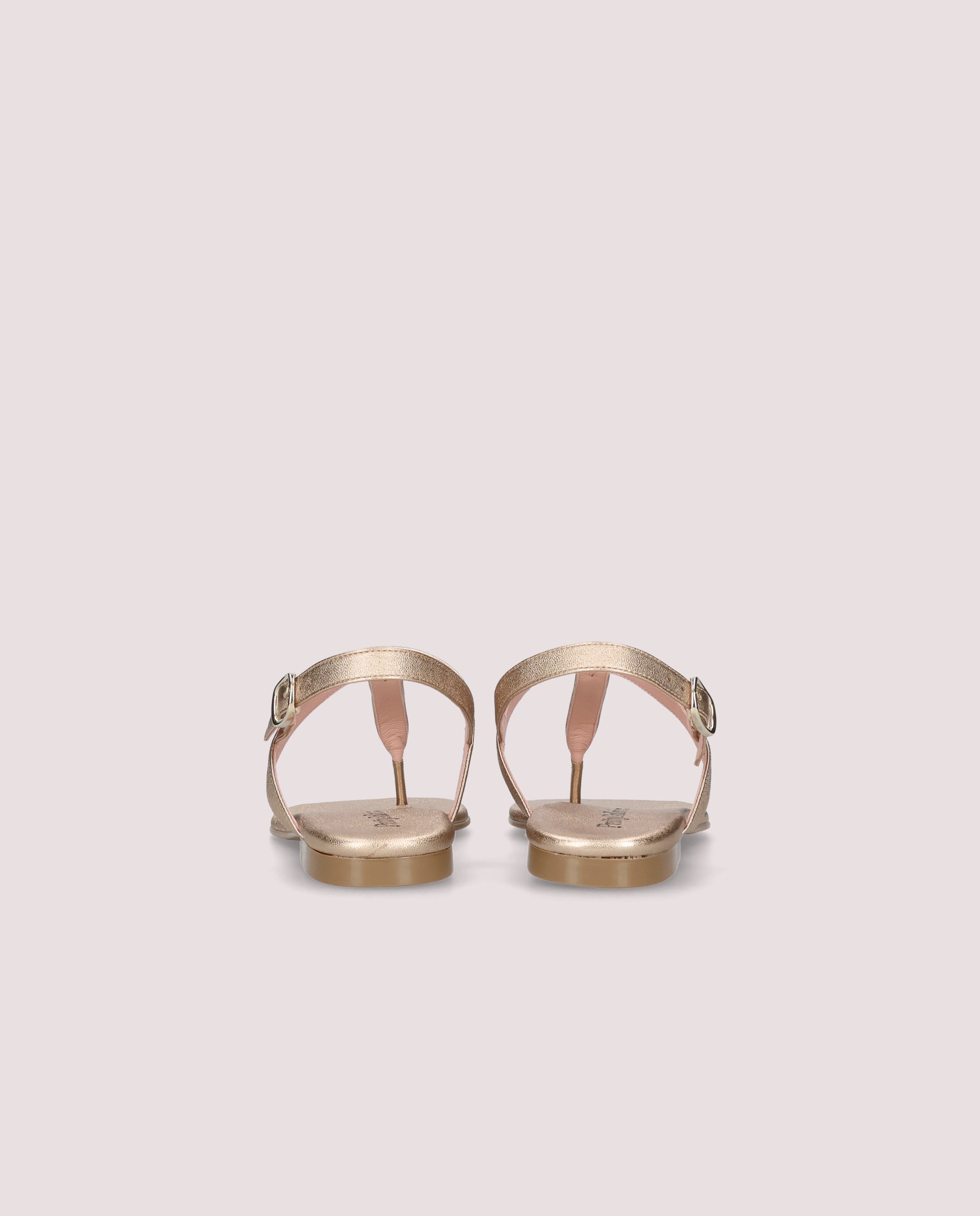 Judy sandal in nude metallic leather