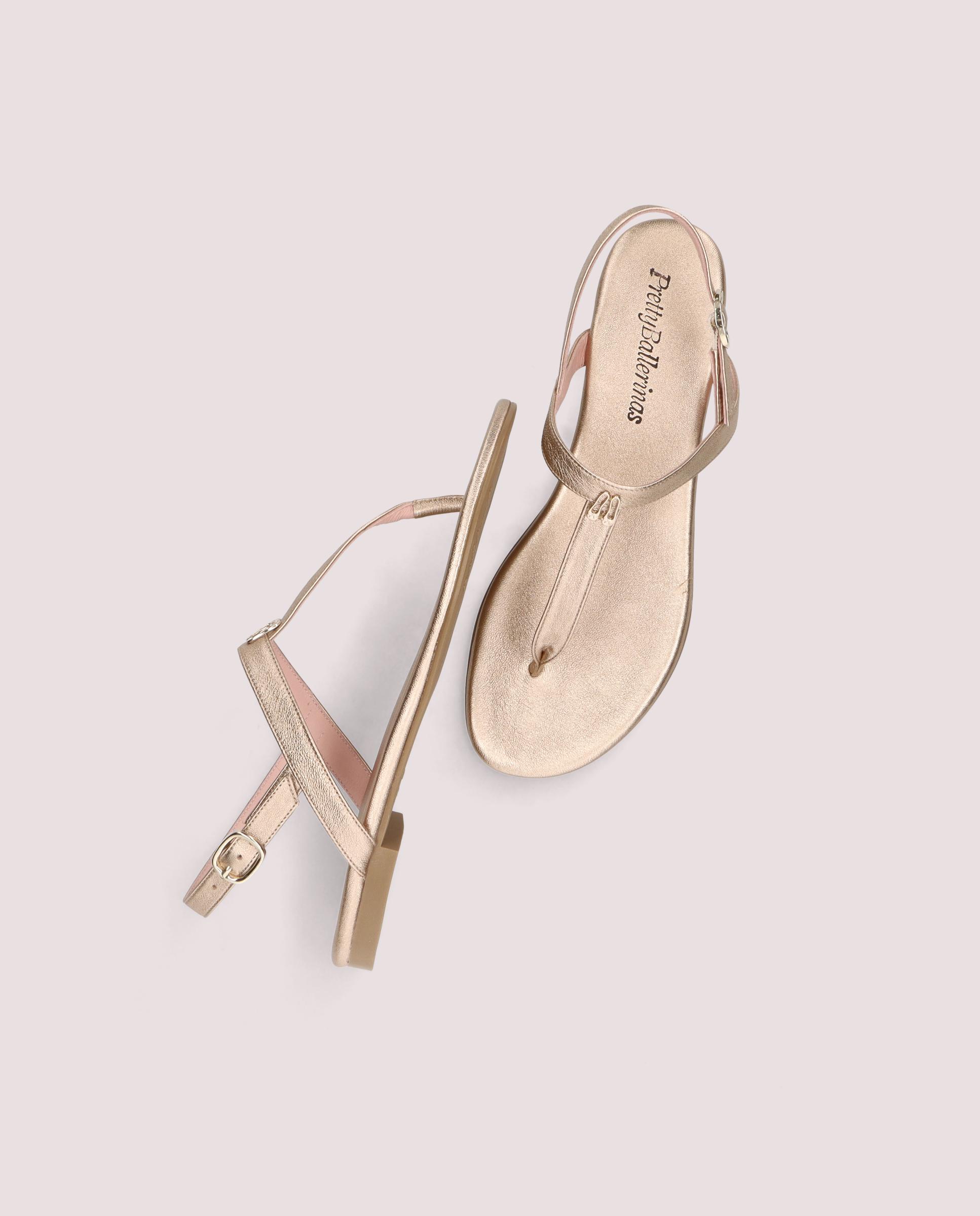 Sandalias Judy Dorados Pieles metalizadas