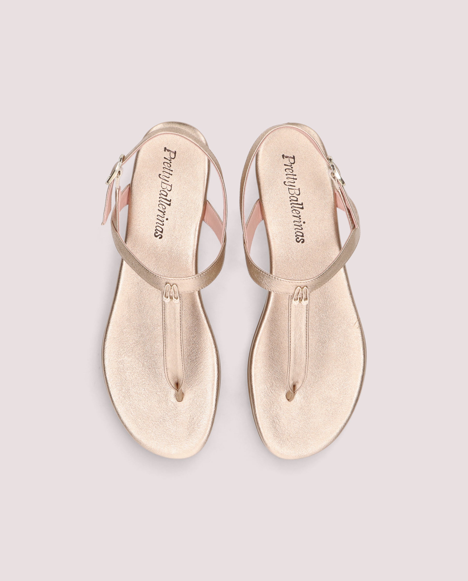 Vista alternativa de Sandalias Judy Dorados Pieles metalizadas por PrettyBallerinas