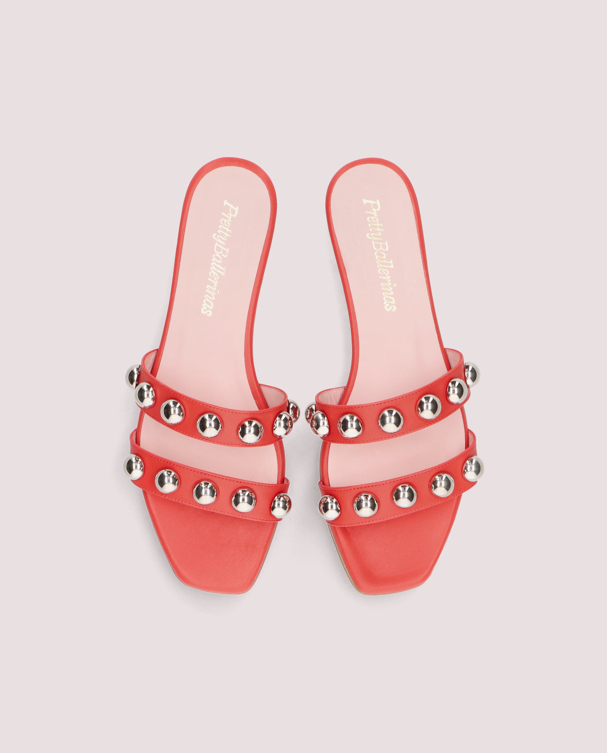 Vista alternativa de Sandalias Isla Rojos Piel por PrettyBallerinas