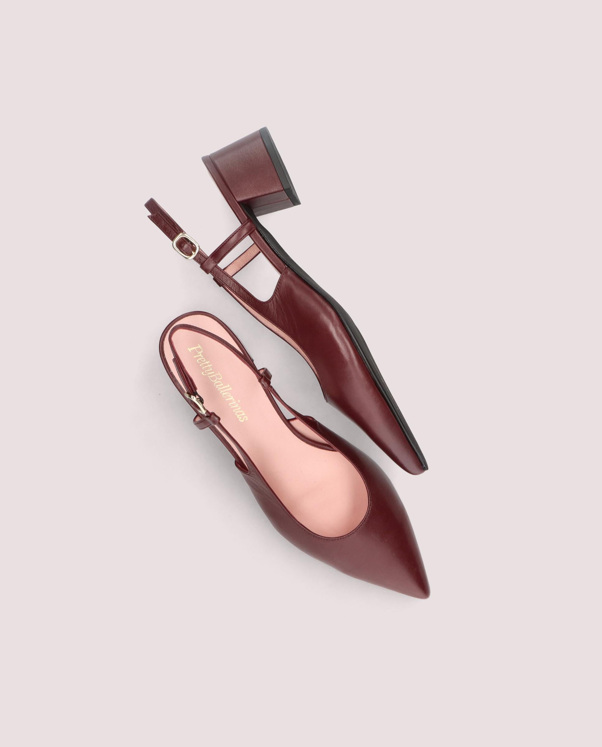 Kendall Pump in soft prune leather