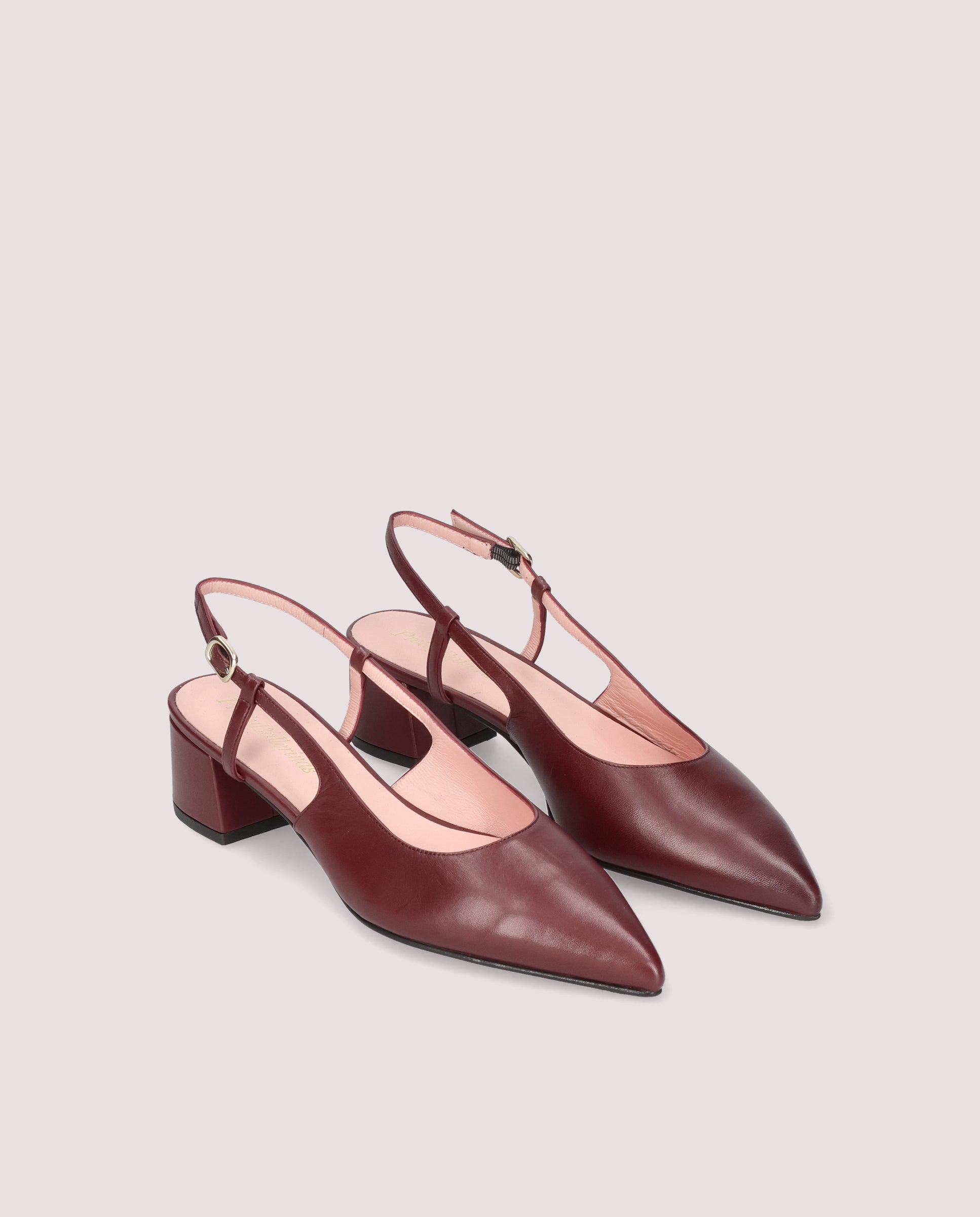 Image of Kendall Pump in soft prune leather by PrettyBallerinas