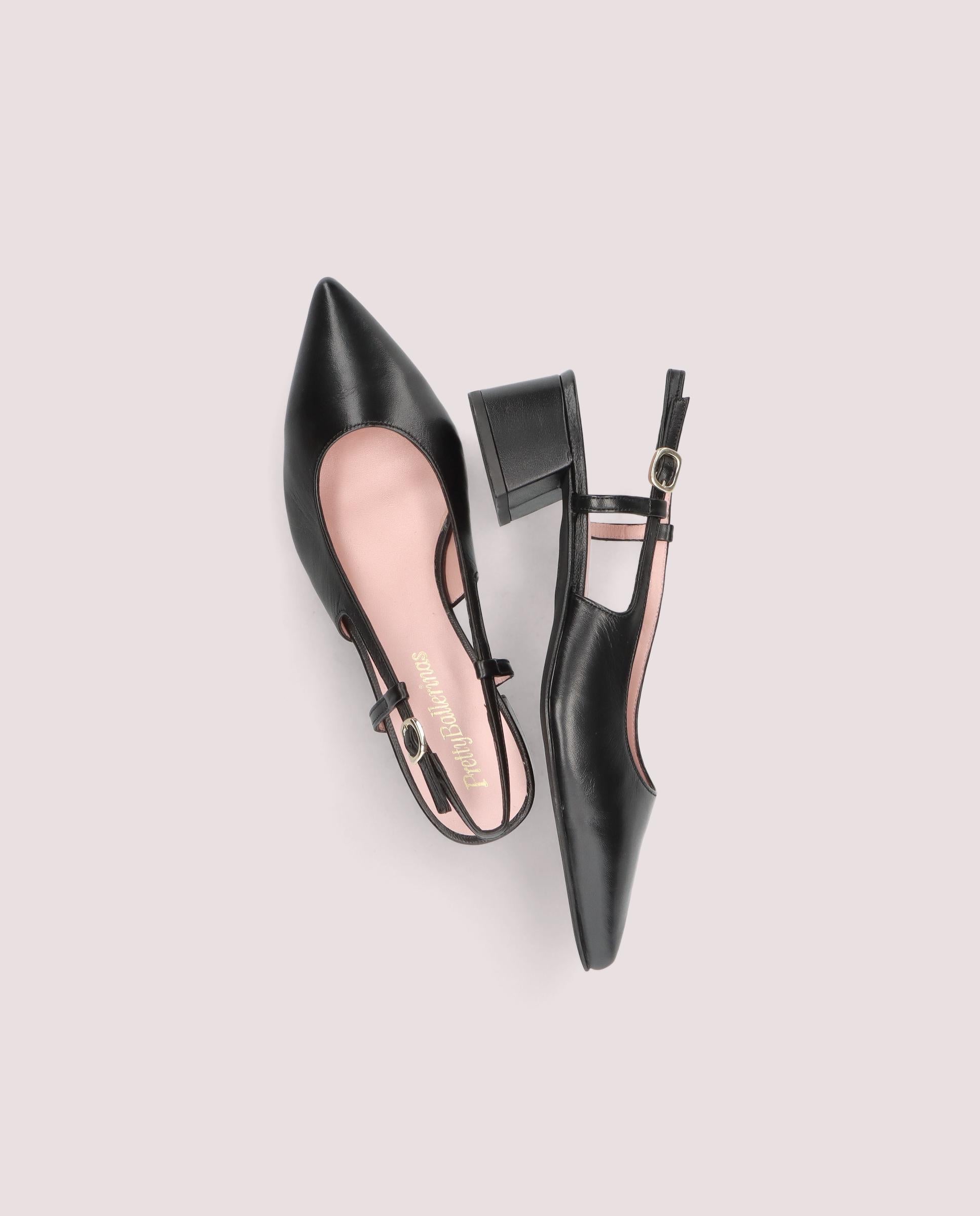 Kendall Pumps aus weichem schwarzem Leder