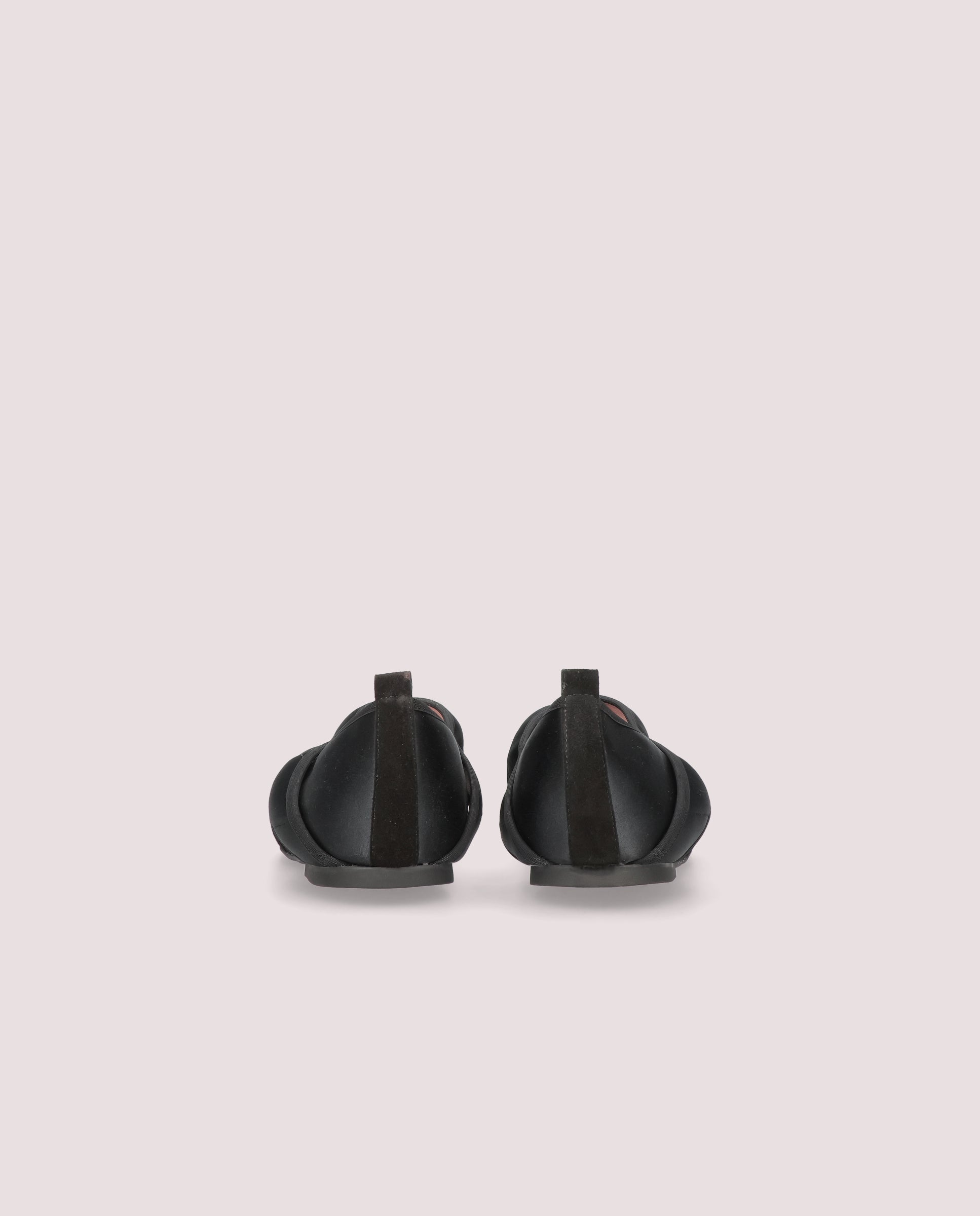 Rosario ballerina in schwarzem wildleder