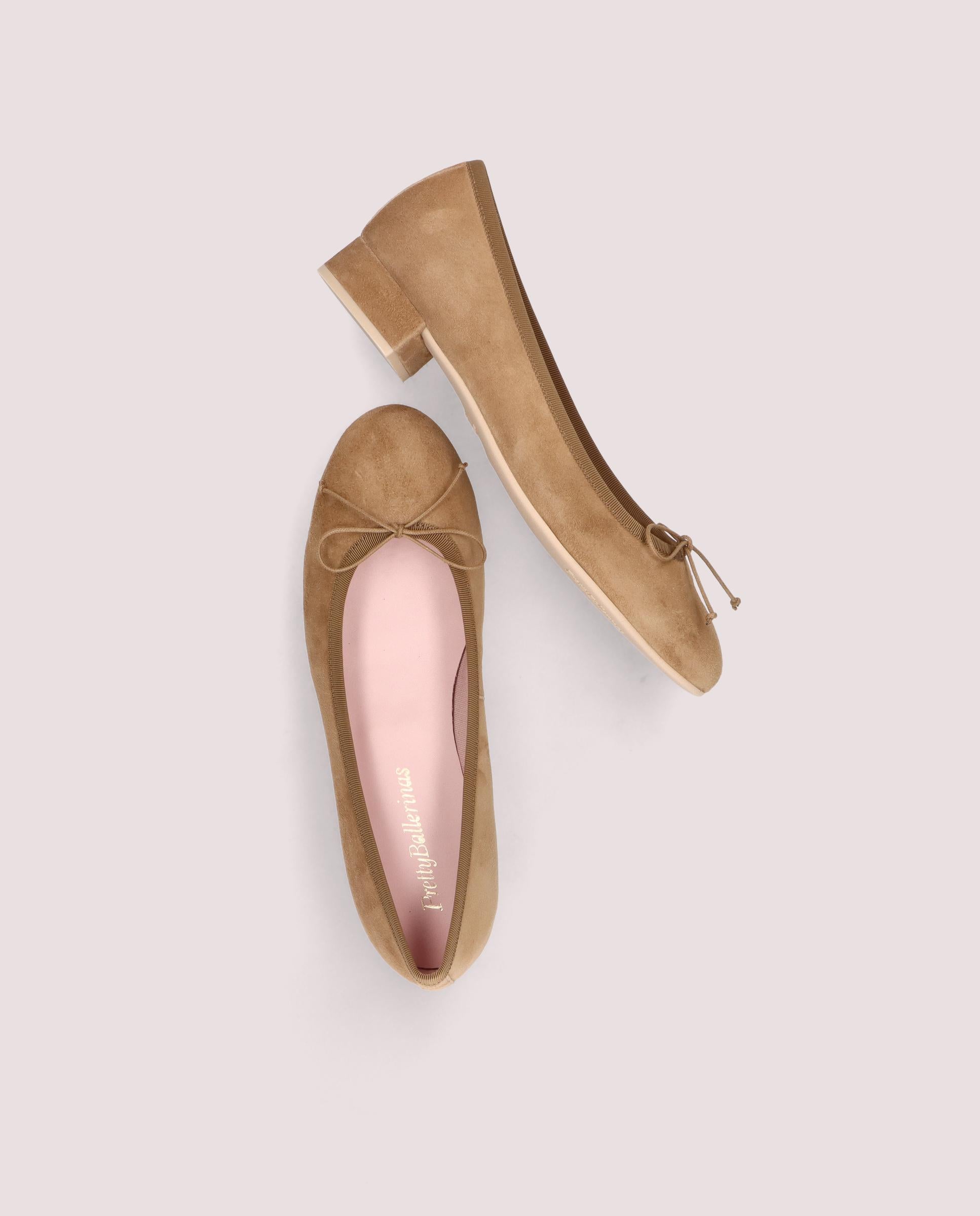 Gretschen ballerina in tan suede