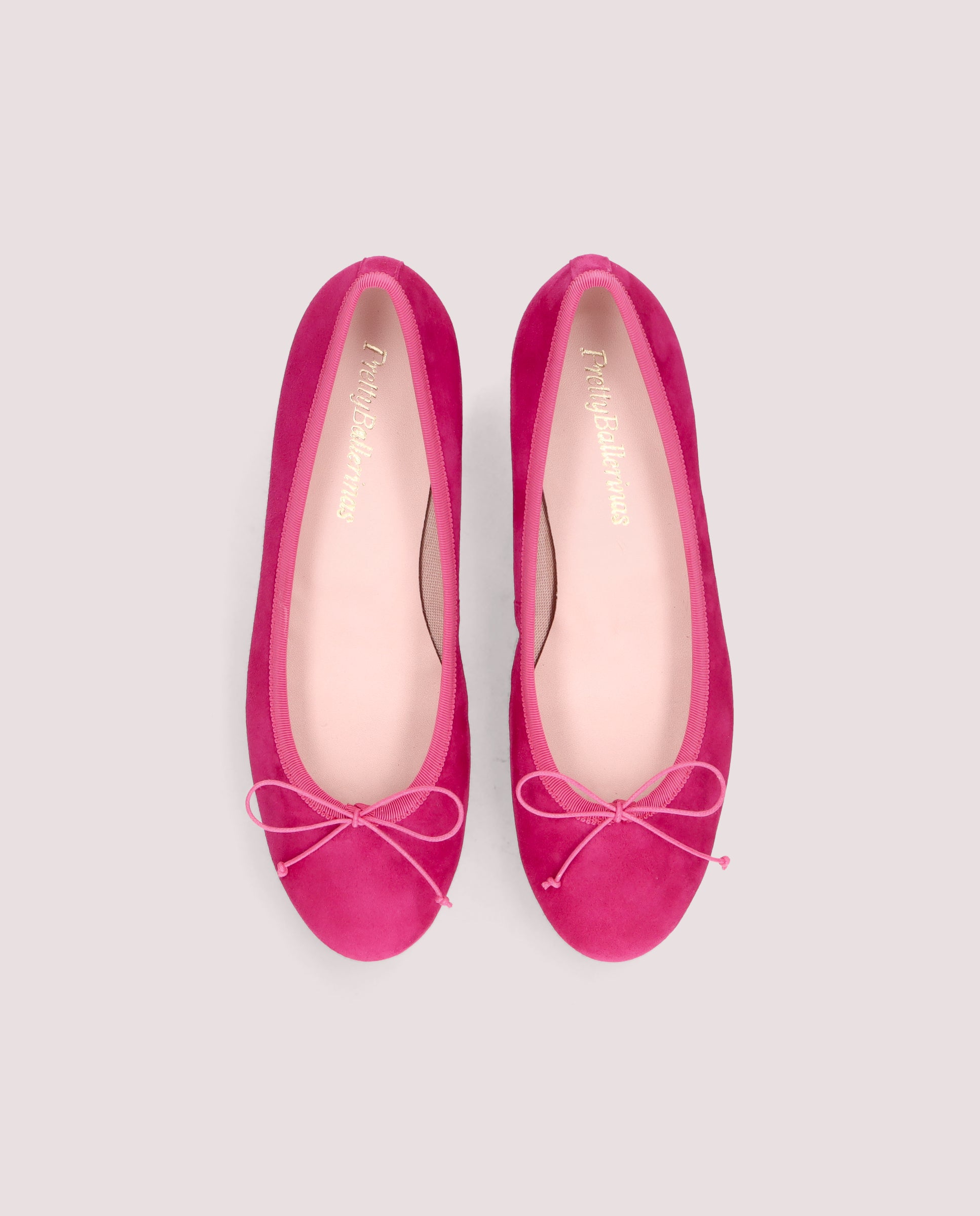 Alternative view of Gretschen ballerina in hot pink suede by PrettyBallerinas
