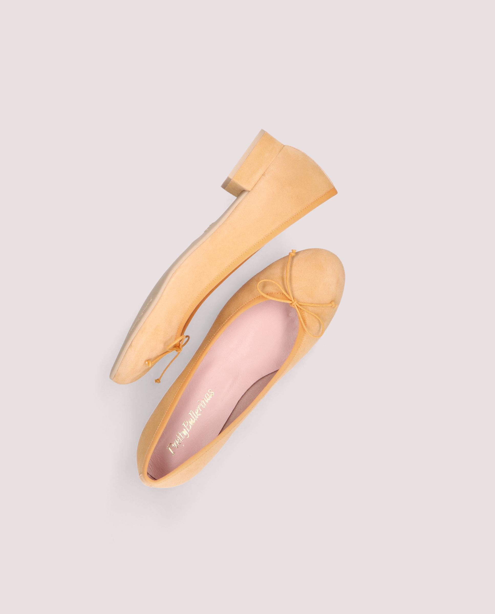 Gretschen ballerina in peach suede