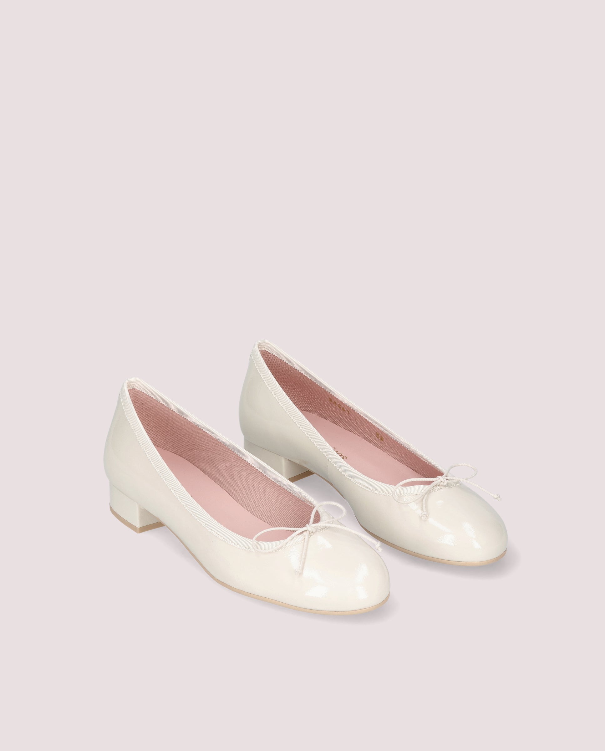 Image of Gretschen ballerina in ivory patent leather by PrettyBallerinas