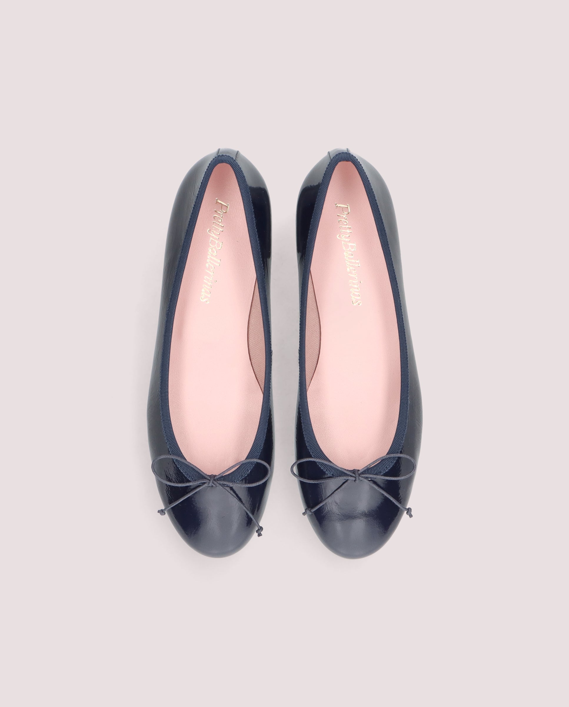 Alternative view of Gretschen ballerina in navy blue patent leather by PrettyBallerinas
