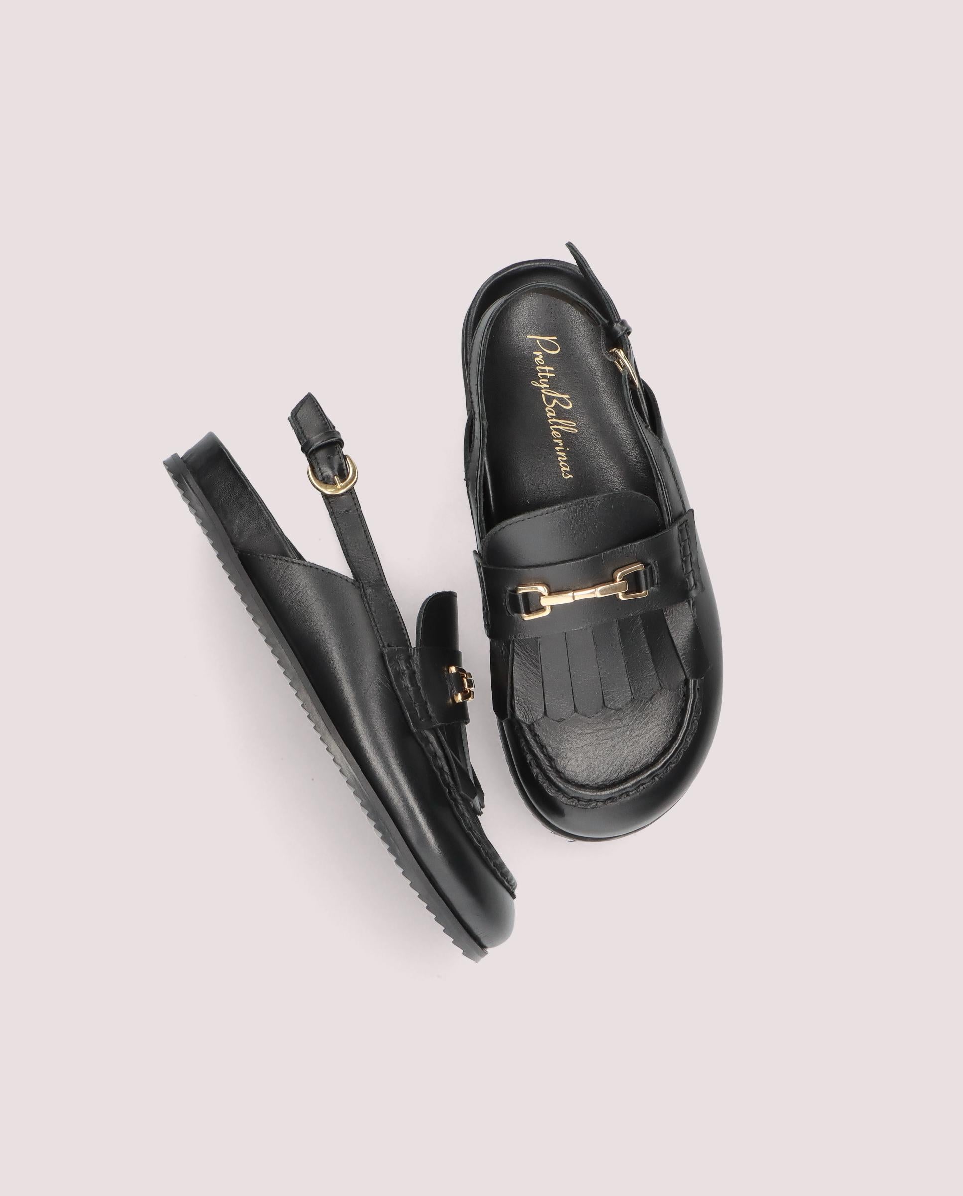 Sandalias Belle Negros Piel