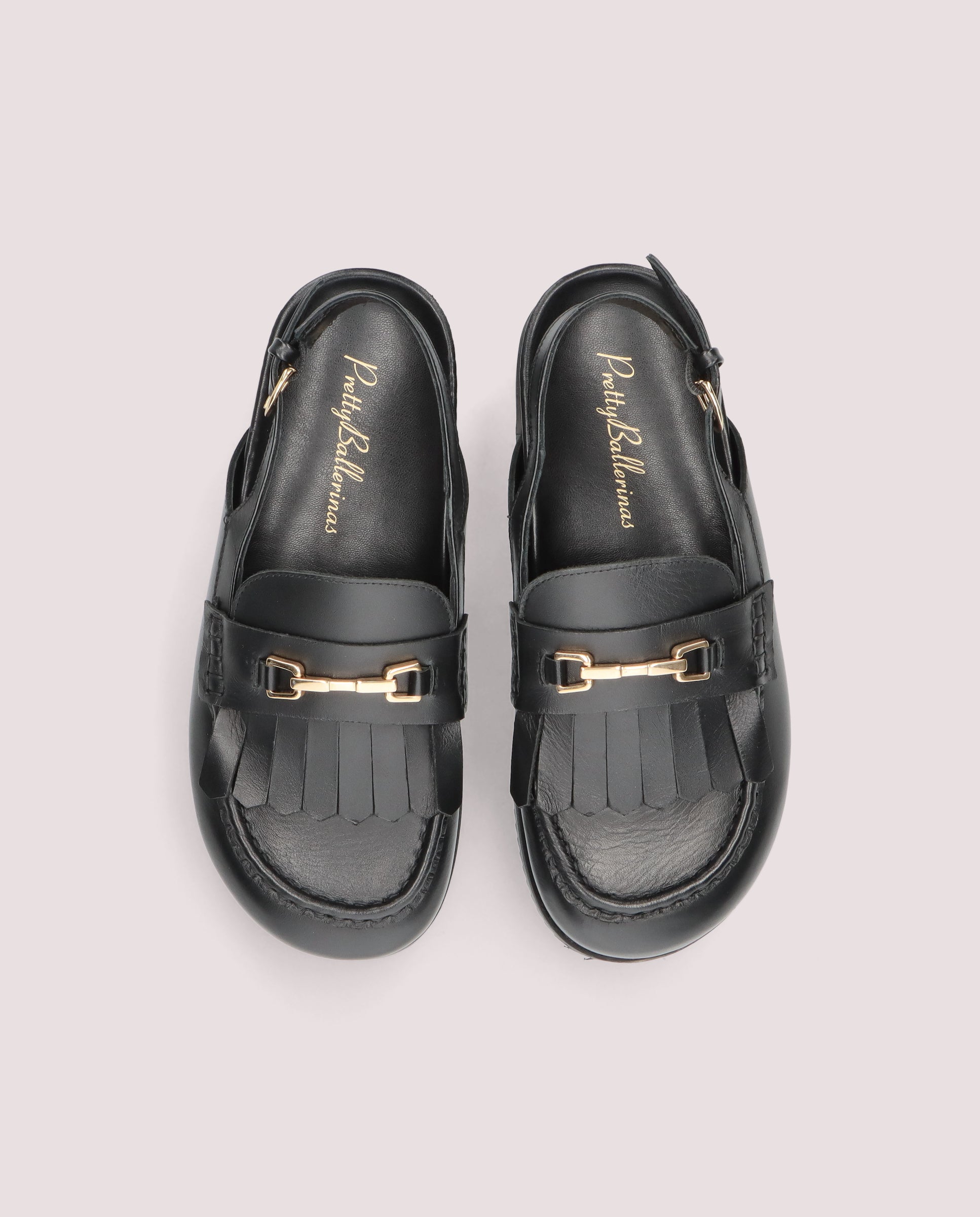 Vista alternativa de Sandalias Belle Negros Piel por PrettyBallerinas